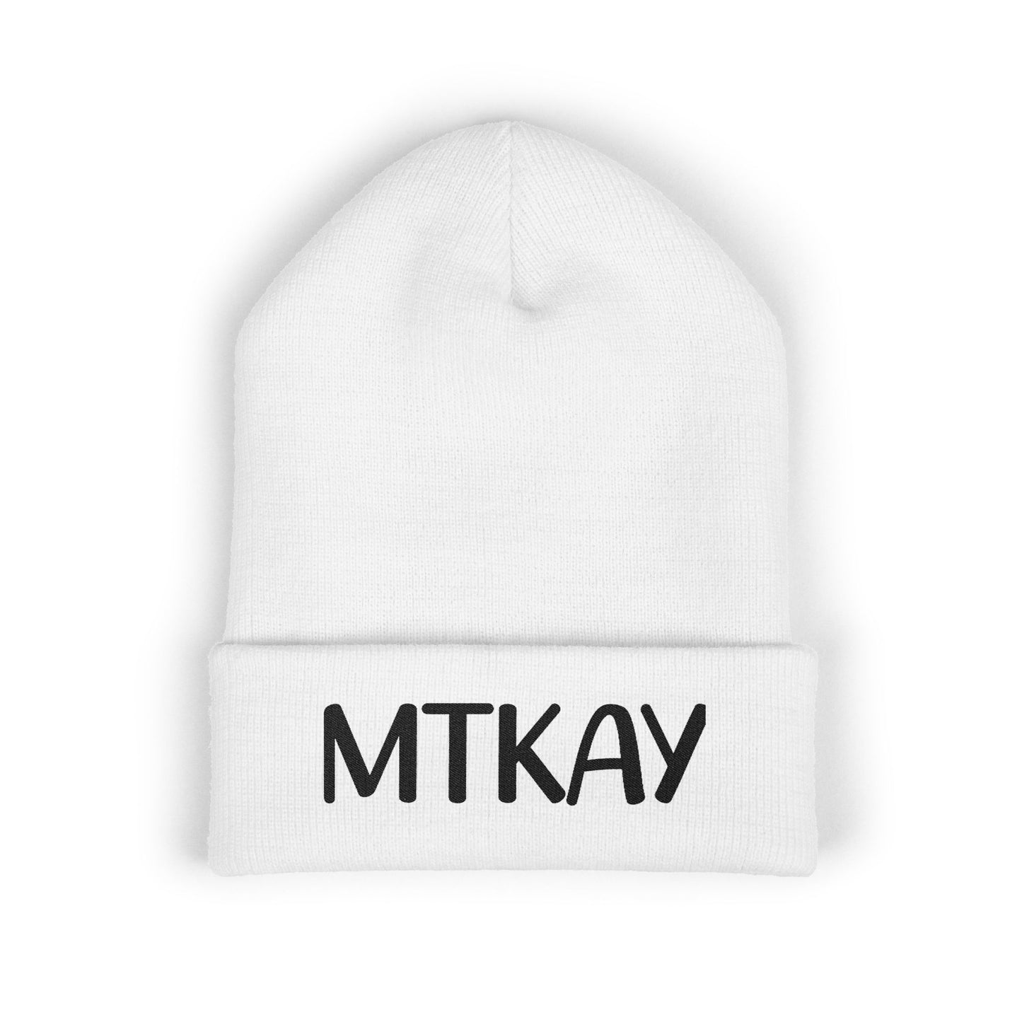 MTKAY Embroidered Cuffed Beanie — Classic Knit Winter Hat