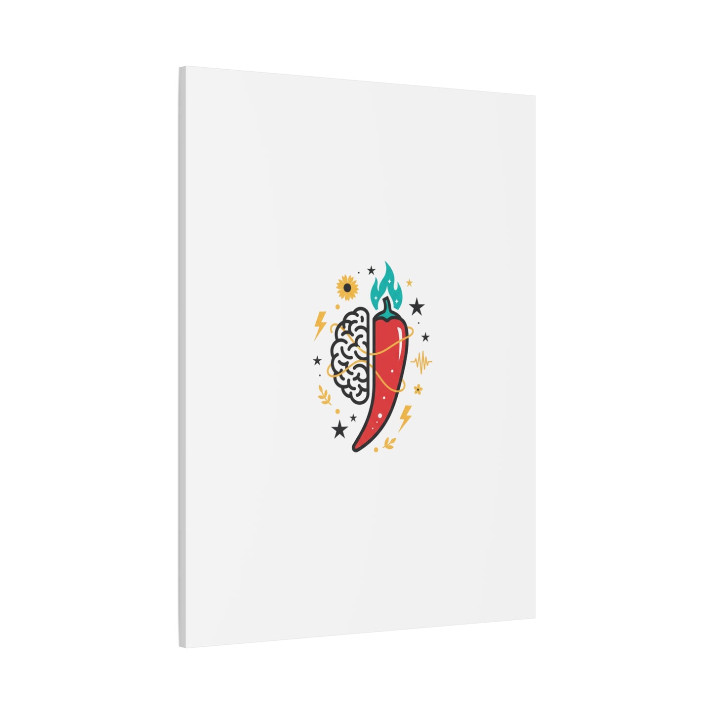Neurodivergent Pride Brain & Chili Art Canvas | autism acceptance, autistic pride