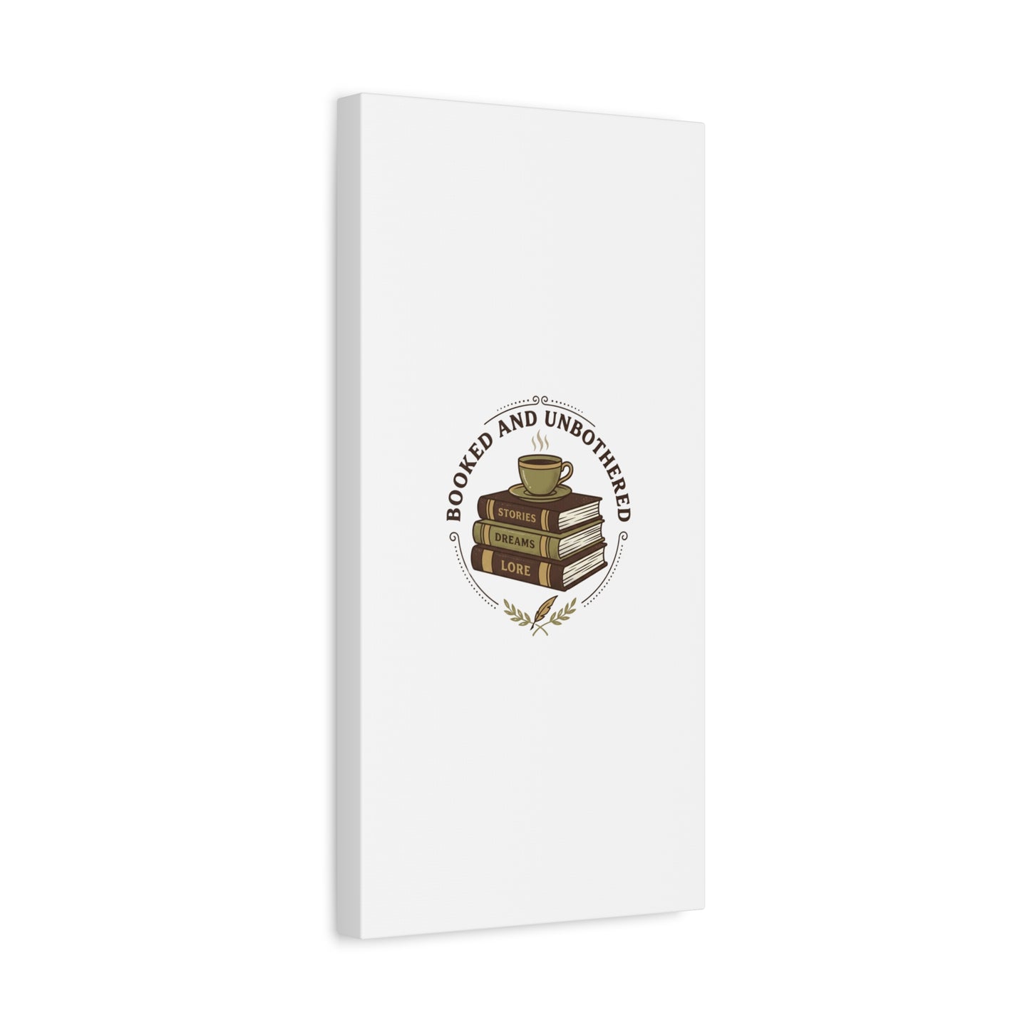 Booked and Unbothered Canvas, Book Lover Decor | Cozy Reading, Dark Academia