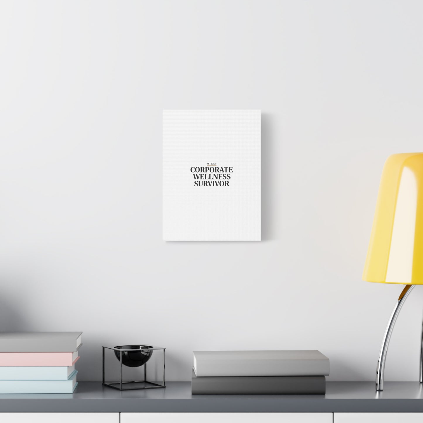 Corporate Wellness Survivor Canvas | cortisol shirt, stress meme, burnout humor