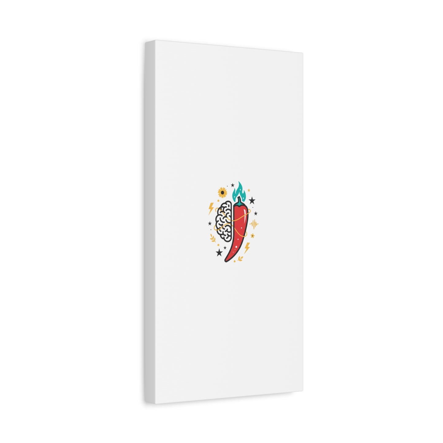Neurodivergent Pride Brain & Chili Art Canvas | autism acceptance, autistic pride
