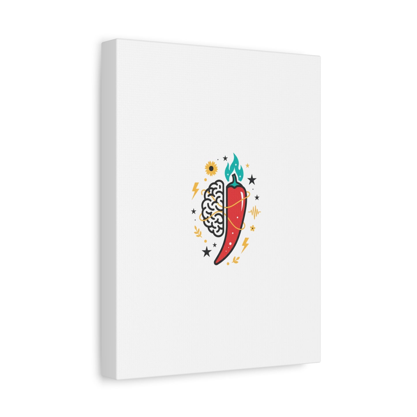 Neurodivergent Pride Brain & Chili Art Canvas | autism acceptance, autistic pride