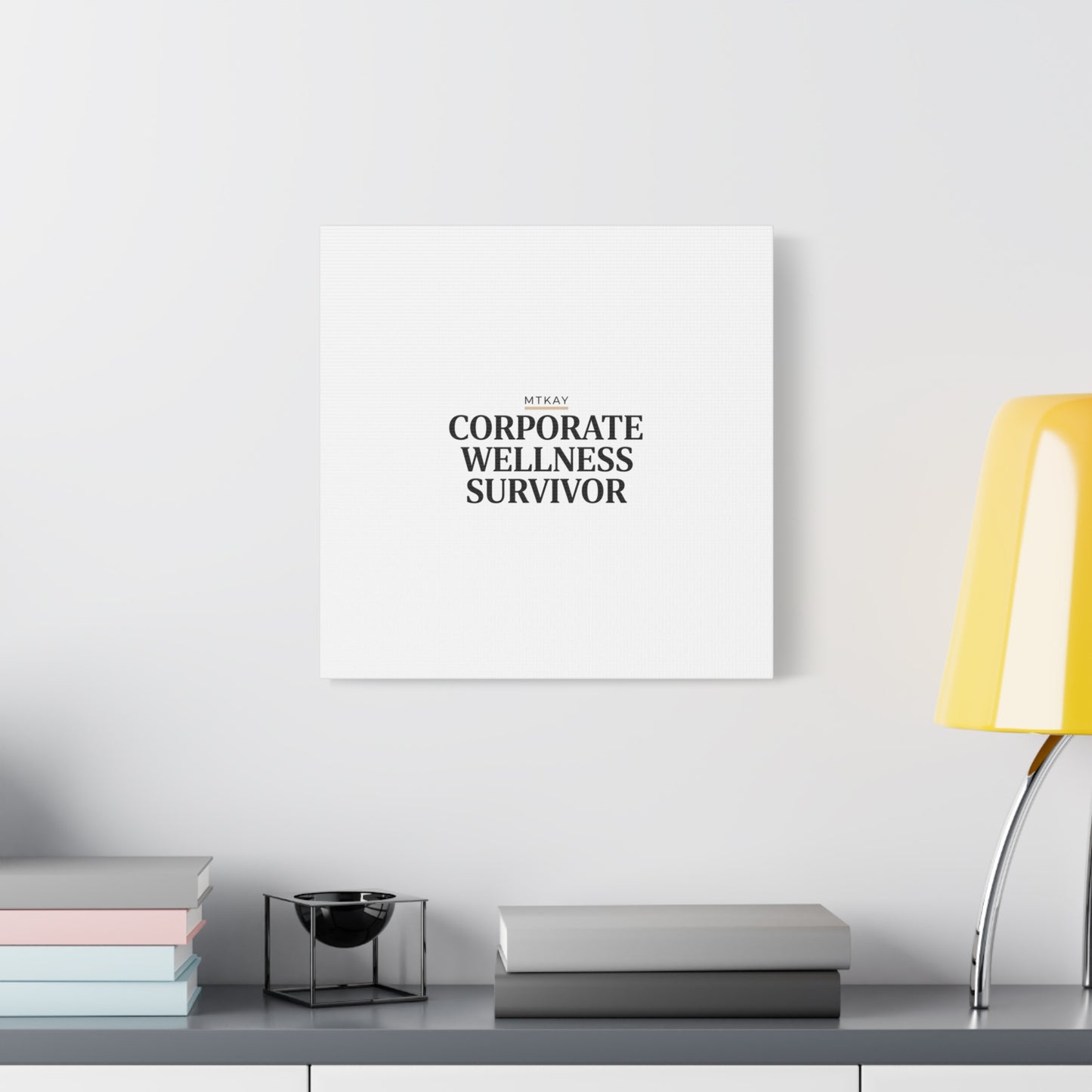 Corporate Wellness Survivor Canvas | cortisol shirt, stress meme, burnout humor