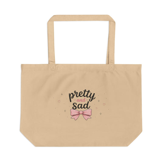 Pretty and Sad Canvas Tote — "My Therapist Knows About You" Eco Shopper