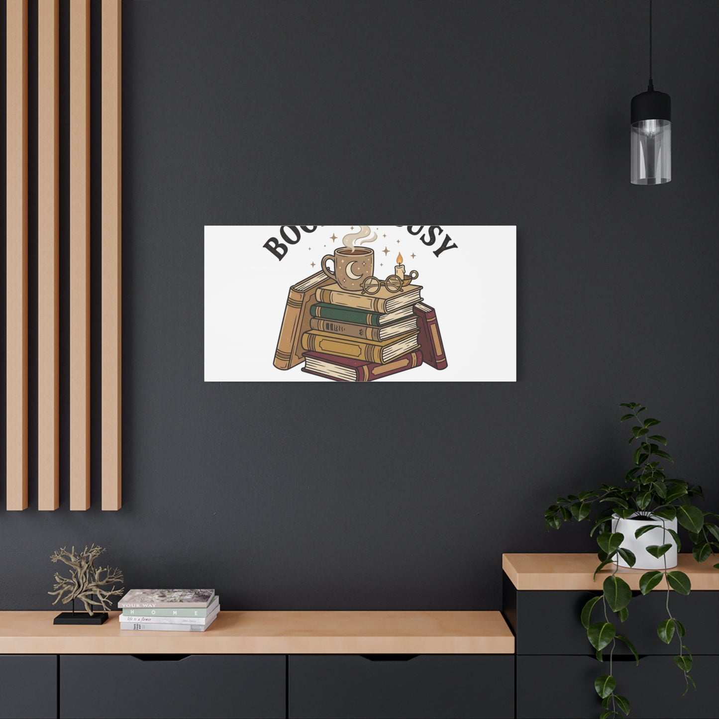 Booked, Busy and Introverting Canvas | Book Lover, Cozy Reader Decor