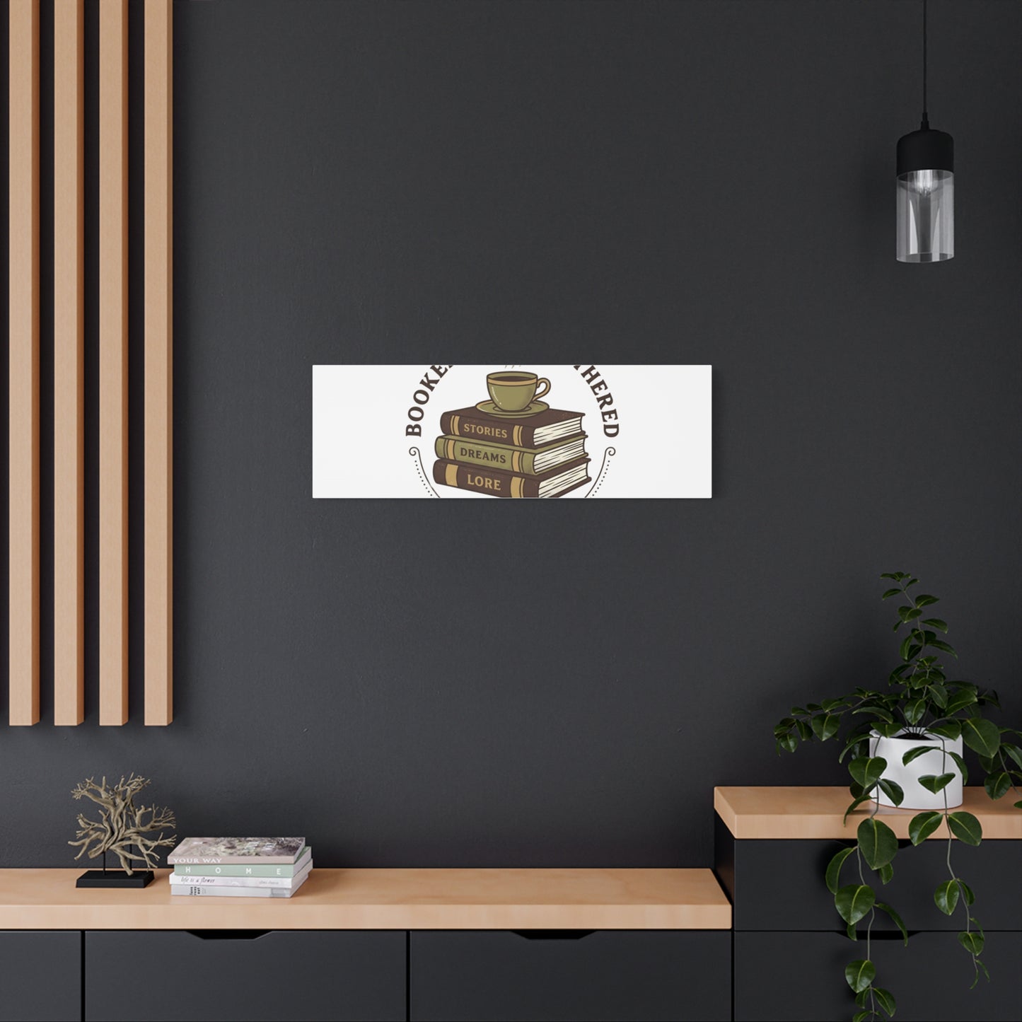 Booked and Unbothered Canvas, Book Lover Decor | Cozy Reading, Dark Academia