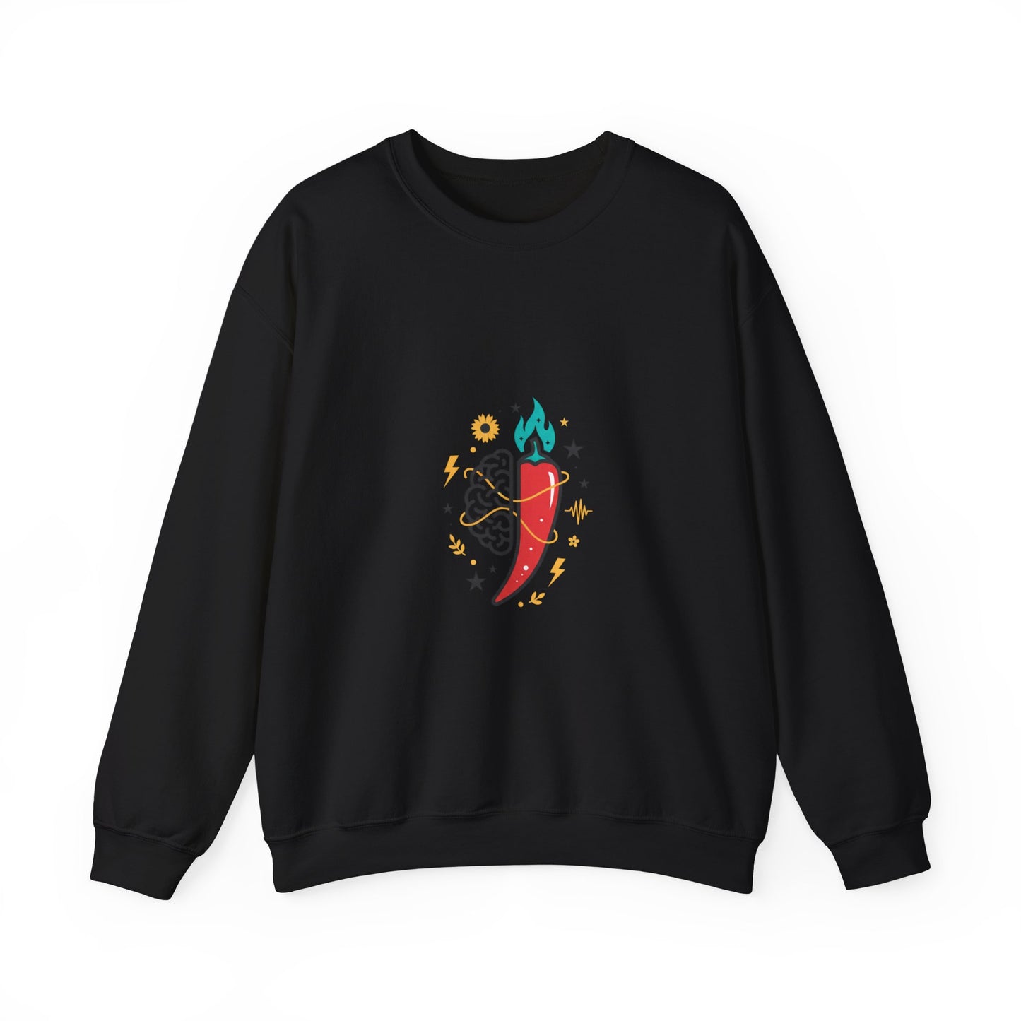 Spicy Brain Illustration Sweatshirt | neurodiversity, autistic pride