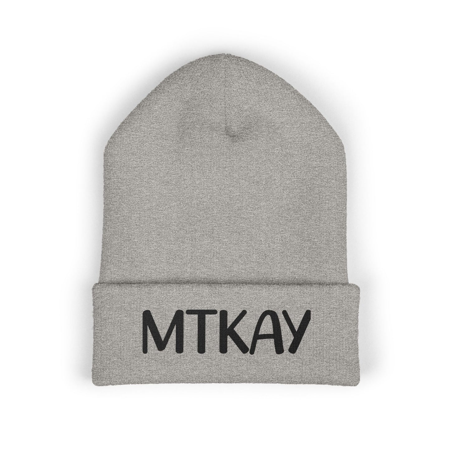 MTKAY Embroidered Cuffed Beanie — Classic Knit Winter Hat