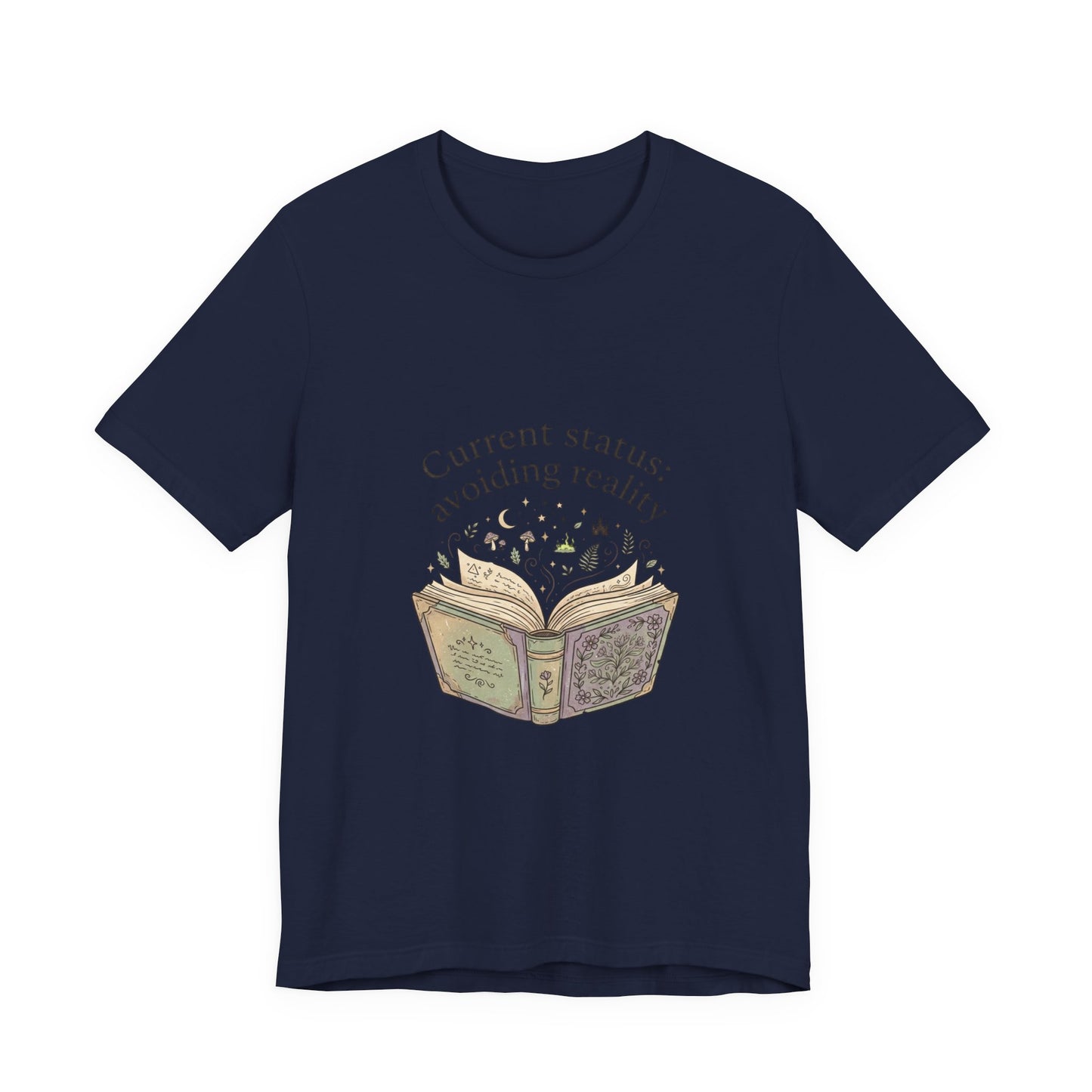 Current Status: Avoiding Reality Book Lover Shirt | Reading Tee, Cozy Bookish Aesthetic