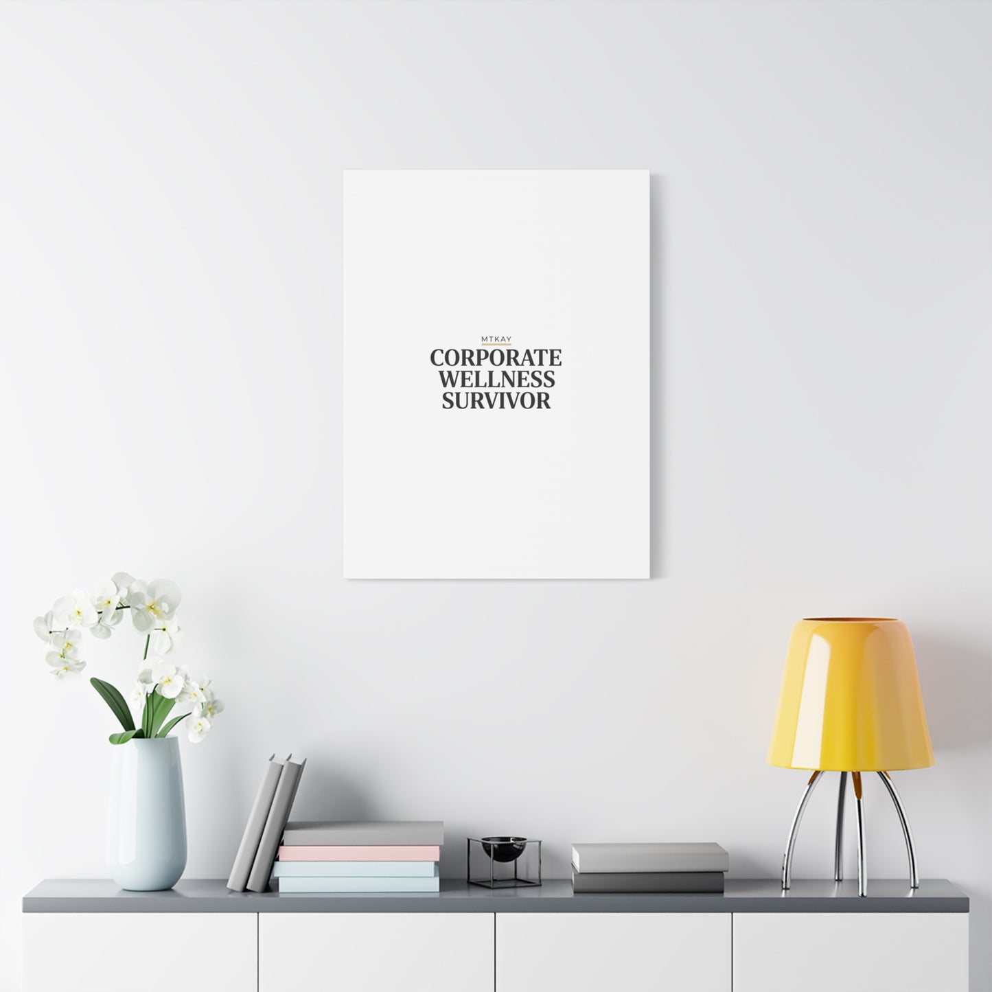 Corporate Wellness Survivor Canvas | cortisol shirt, stress meme, burnout humor