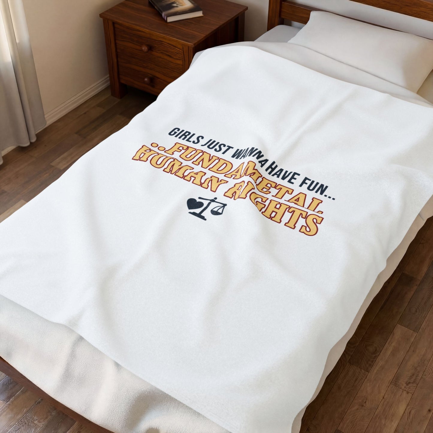 Fundamental Human Rights Blanket | IWD feminist slogan, empowerment typography