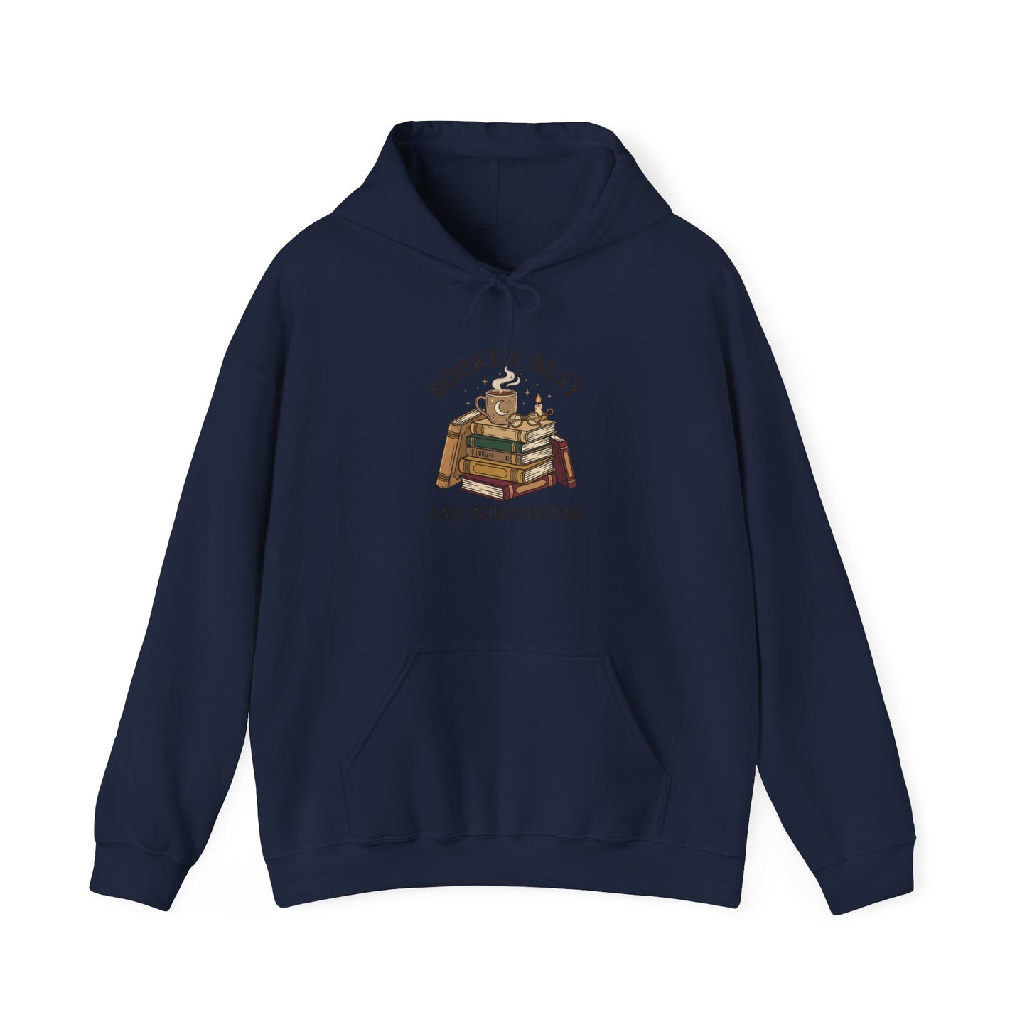 Booked Busy Book Lover Hoodie | Dark Academia Reading Sweatshirt