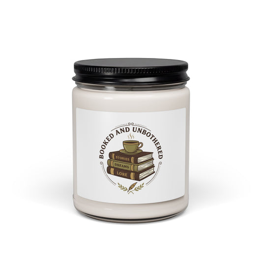 Booked and Unbothered Soy Candle, Book Lover, Cozy Reader Candle