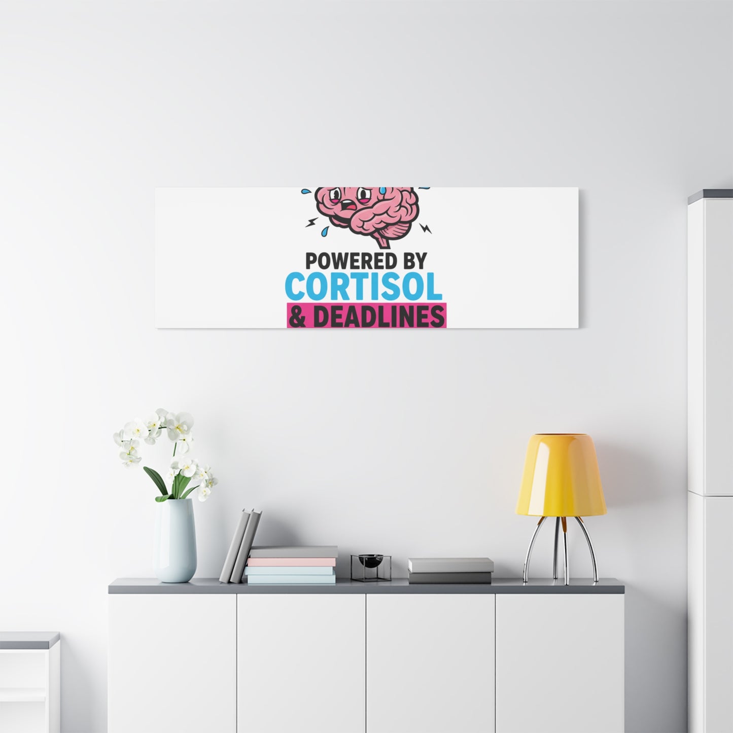 Powered by Cortisol & Deadlines Canvas | stress meme, burnout humor