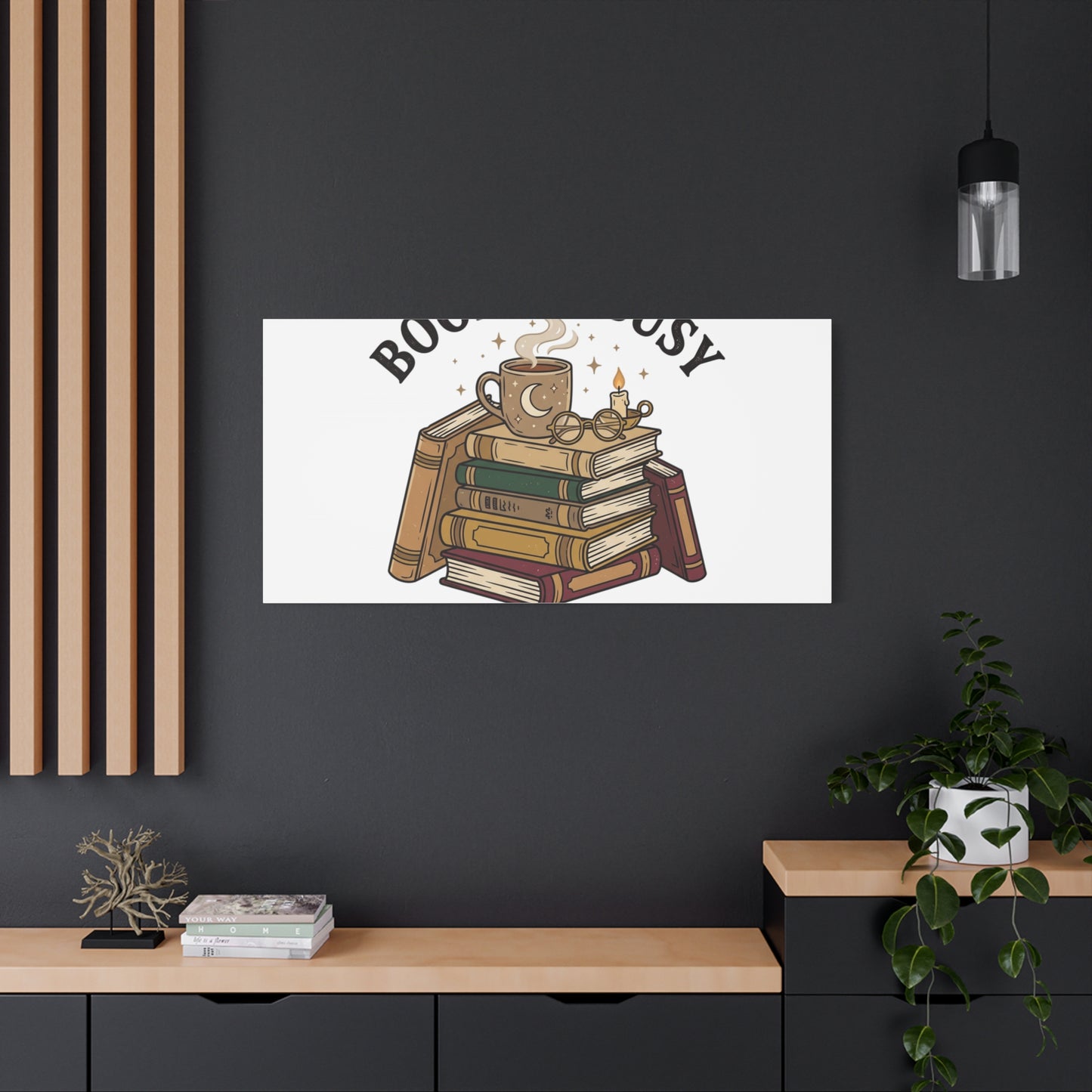 Booked, Busy and Introverting Canvas | Book Lover, Cozy Reader Decor