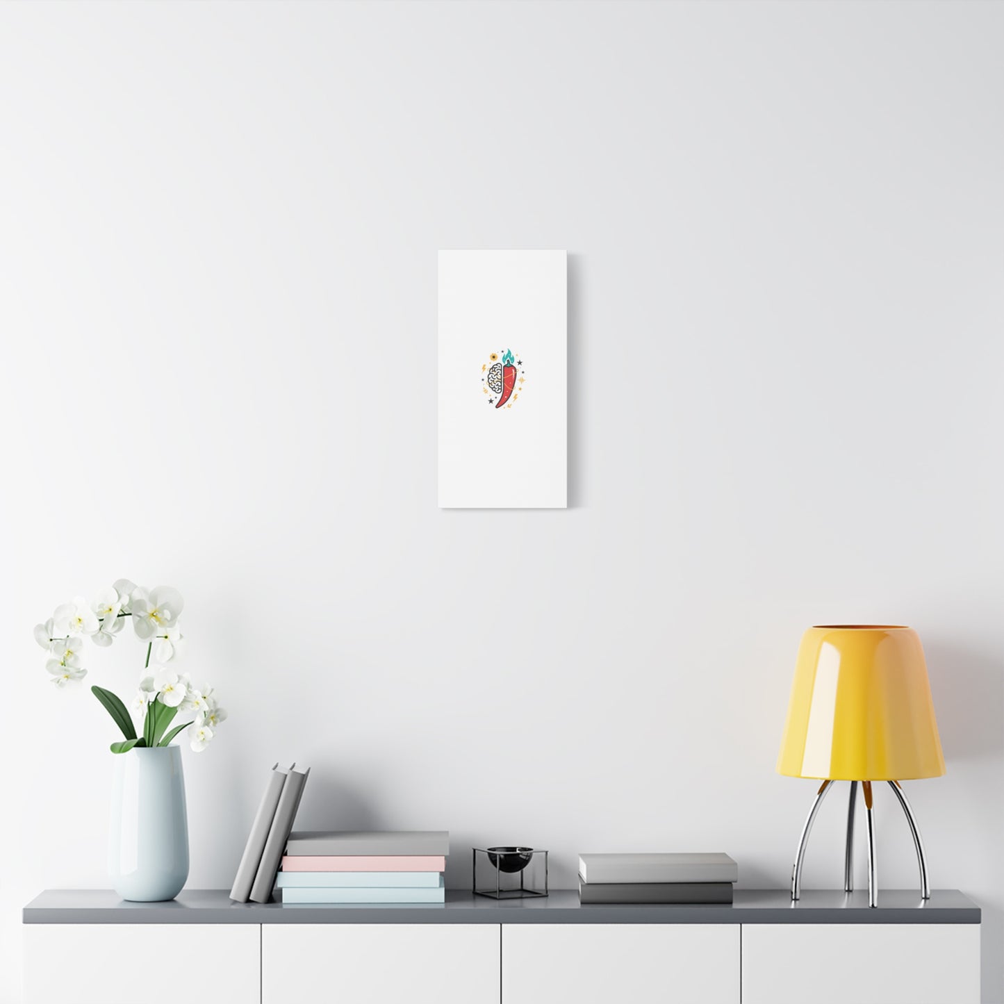 Neurodivergent Pride Brain & Chili Art Canvas | autism acceptance, autistic pride