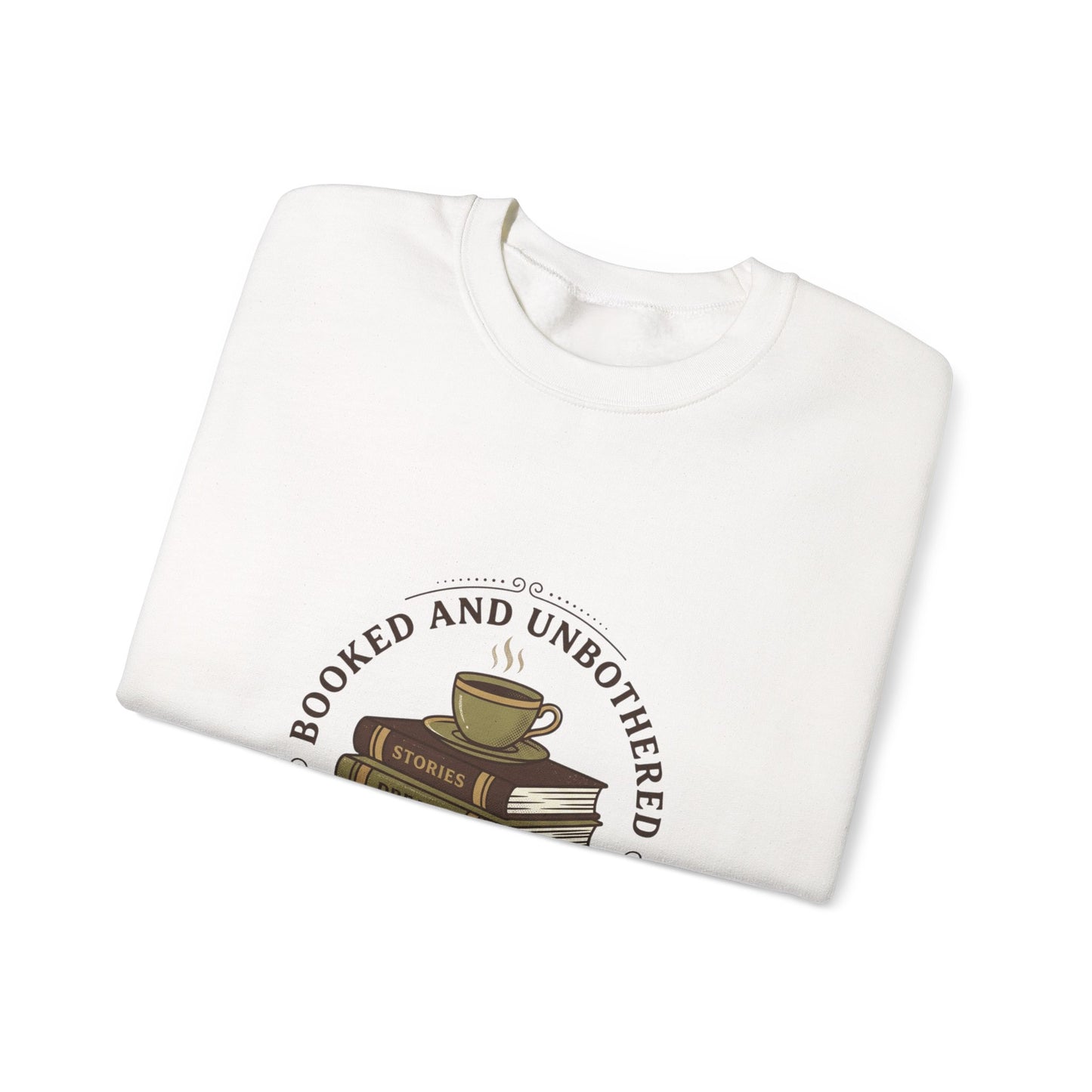 Booked and Unbothered Sweatshirt | Book Lover, Cozy Reader