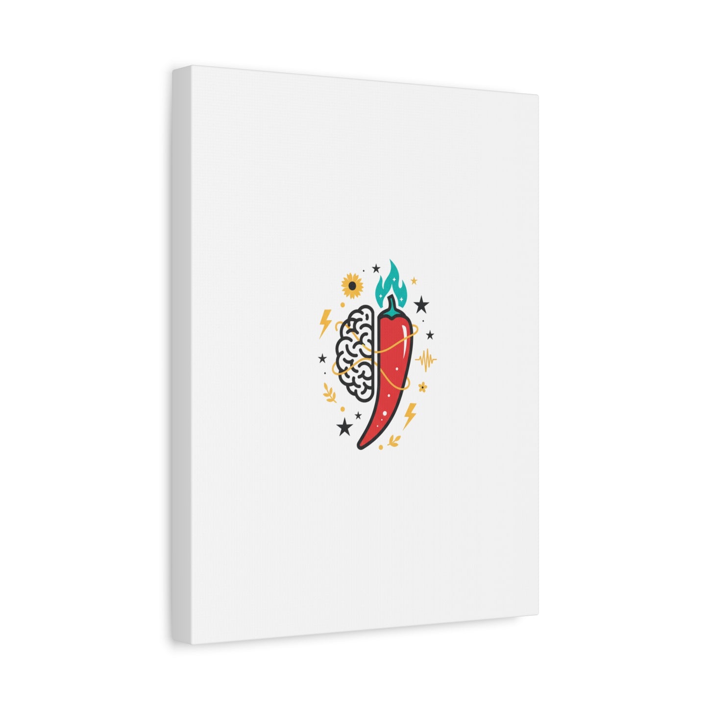 Neurodivergent Pride Brain & Chili Art Canvas | autism acceptance, autistic pride
