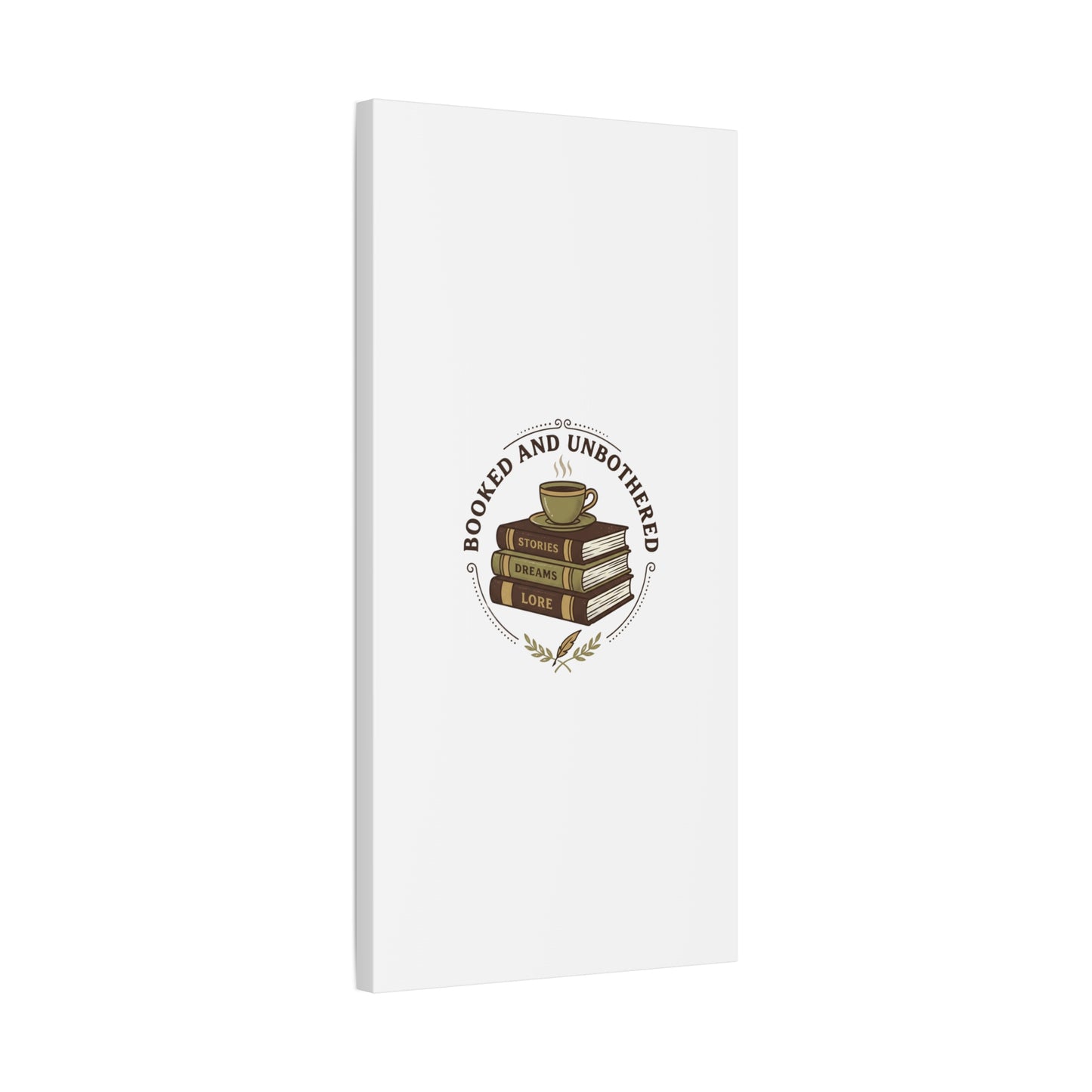 Booked and Unbothered Canvas, Book Lover Decor | Cozy Reading, Dark Academia