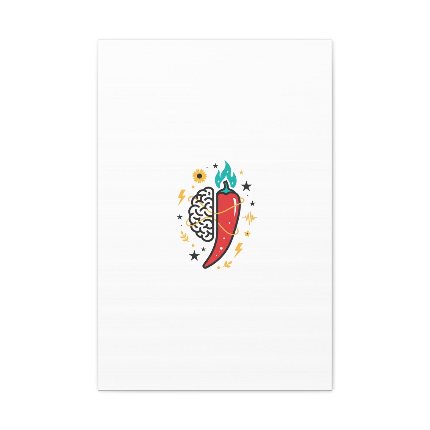 Neurodivergent Pride Brain & Chili Art Canvas | autism acceptance, autistic pride