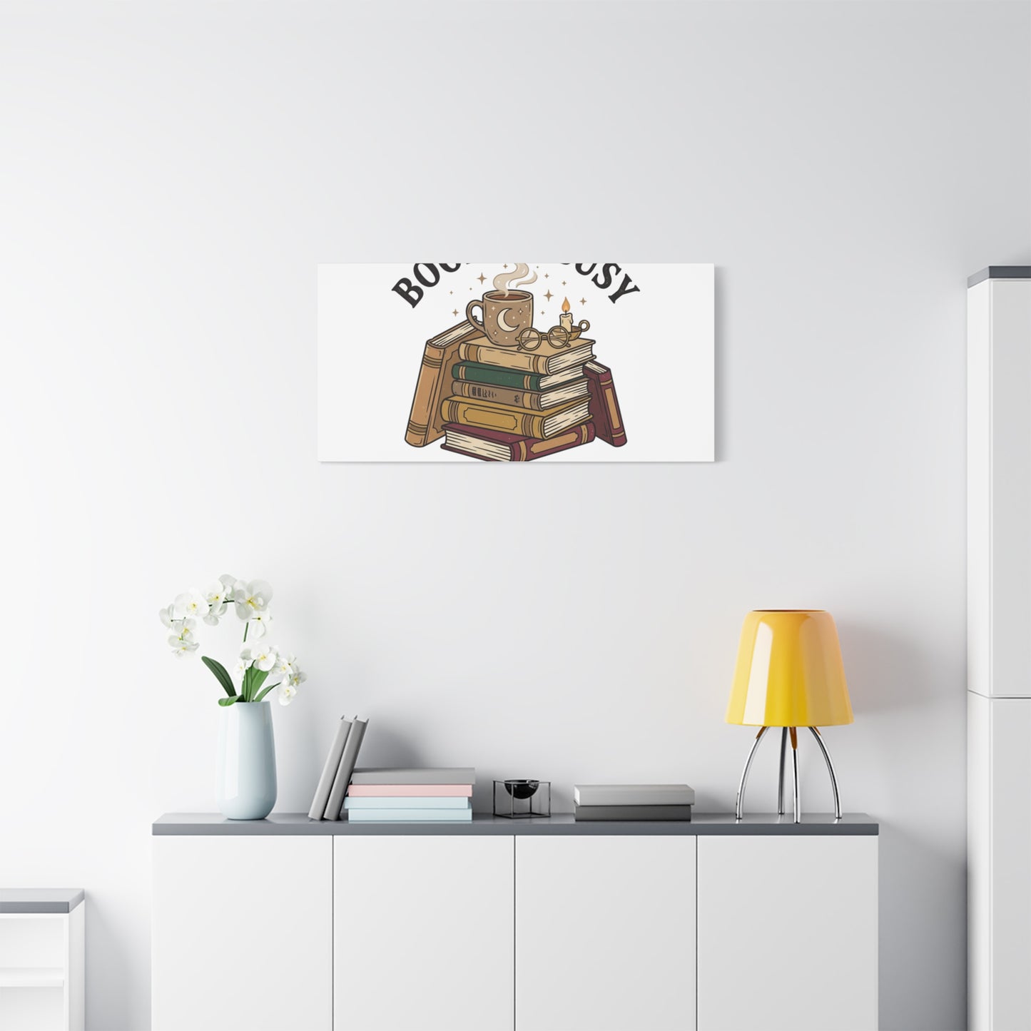 Booked, Busy and Introverting Canvas | Book Lover, Cozy Reader Decor