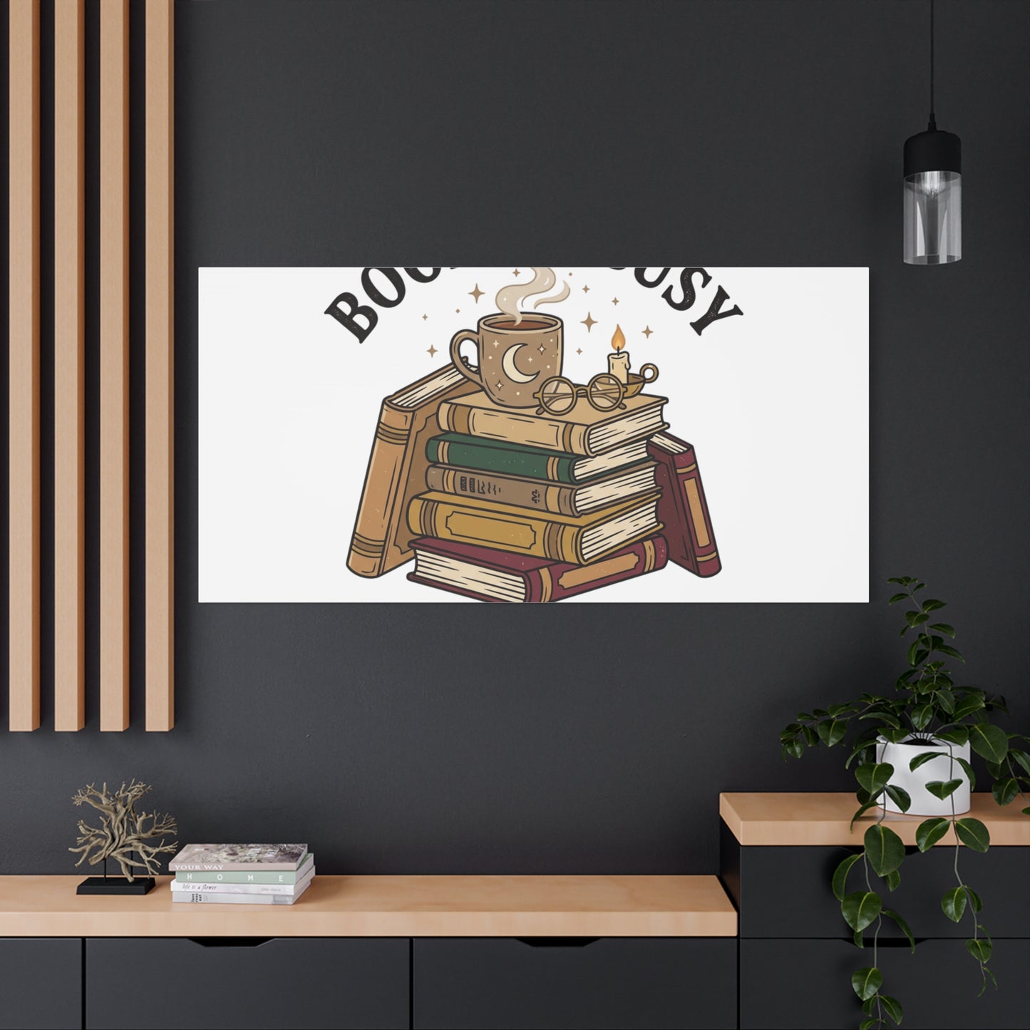 Booked, Busy and Introverting Canvas | Book Lover, Cozy Reader Decor