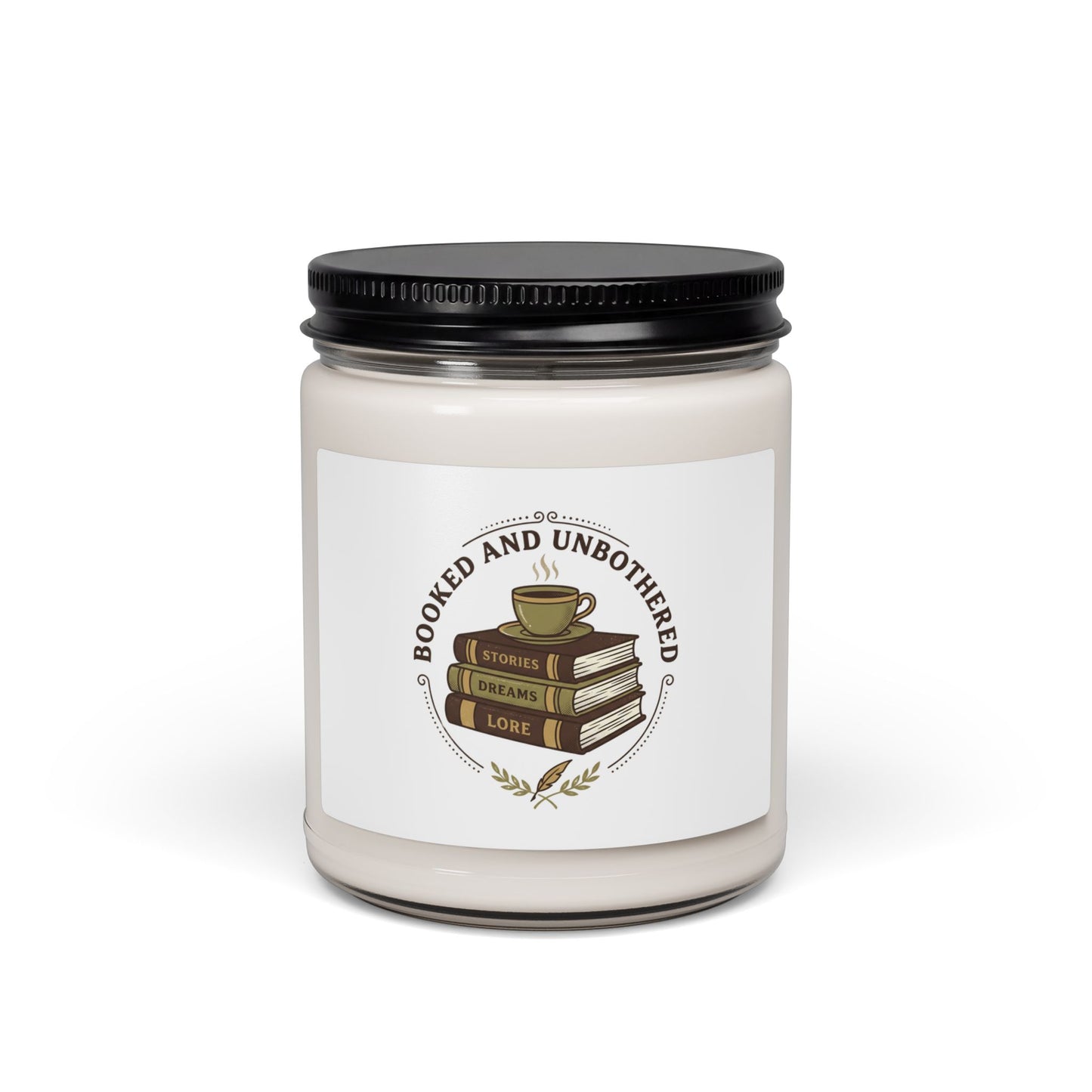 Booked and Unbothered Soy Candle, Book Lover, Cozy Reader Candle
