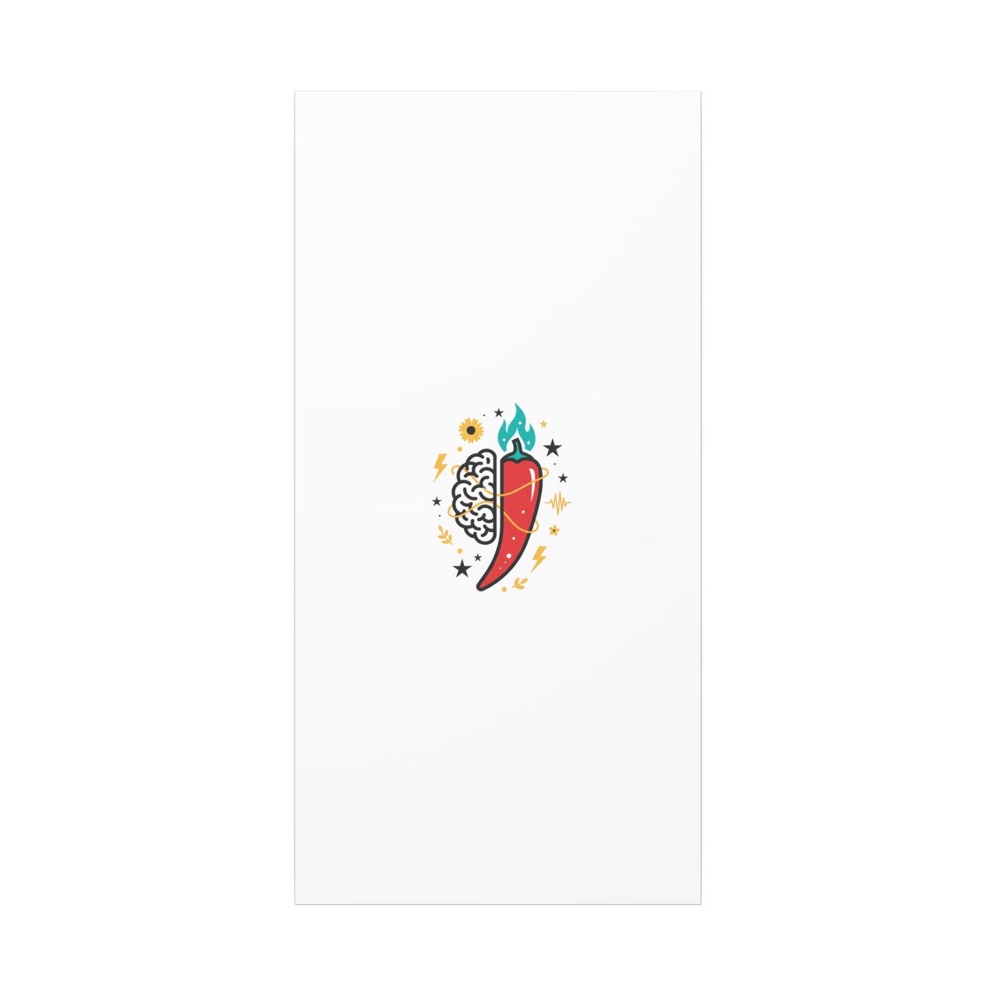 Neurodivergent Pride Brain & Chili Art Canvas | autism acceptance, autistic pride