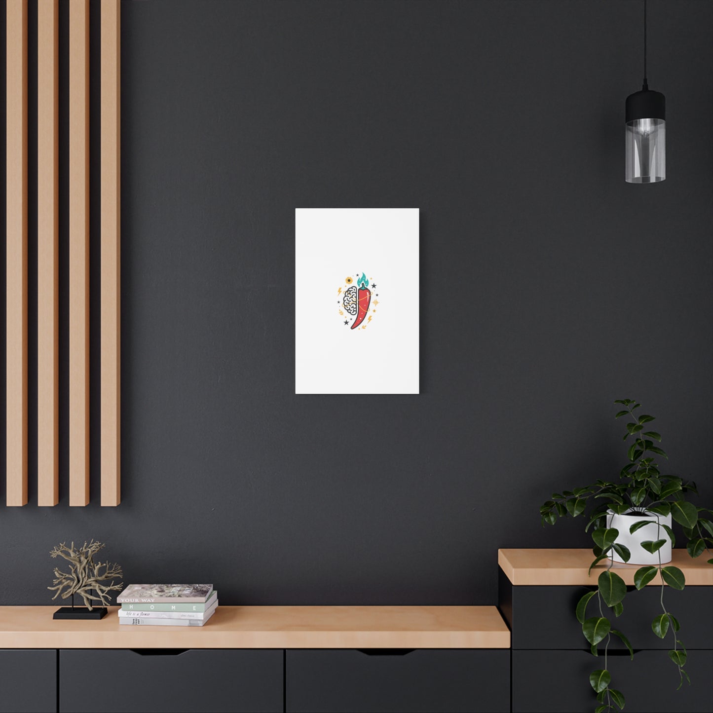 Neurodivergent Pride Brain & Chili Art Canvas | autism acceptance, autistic pride