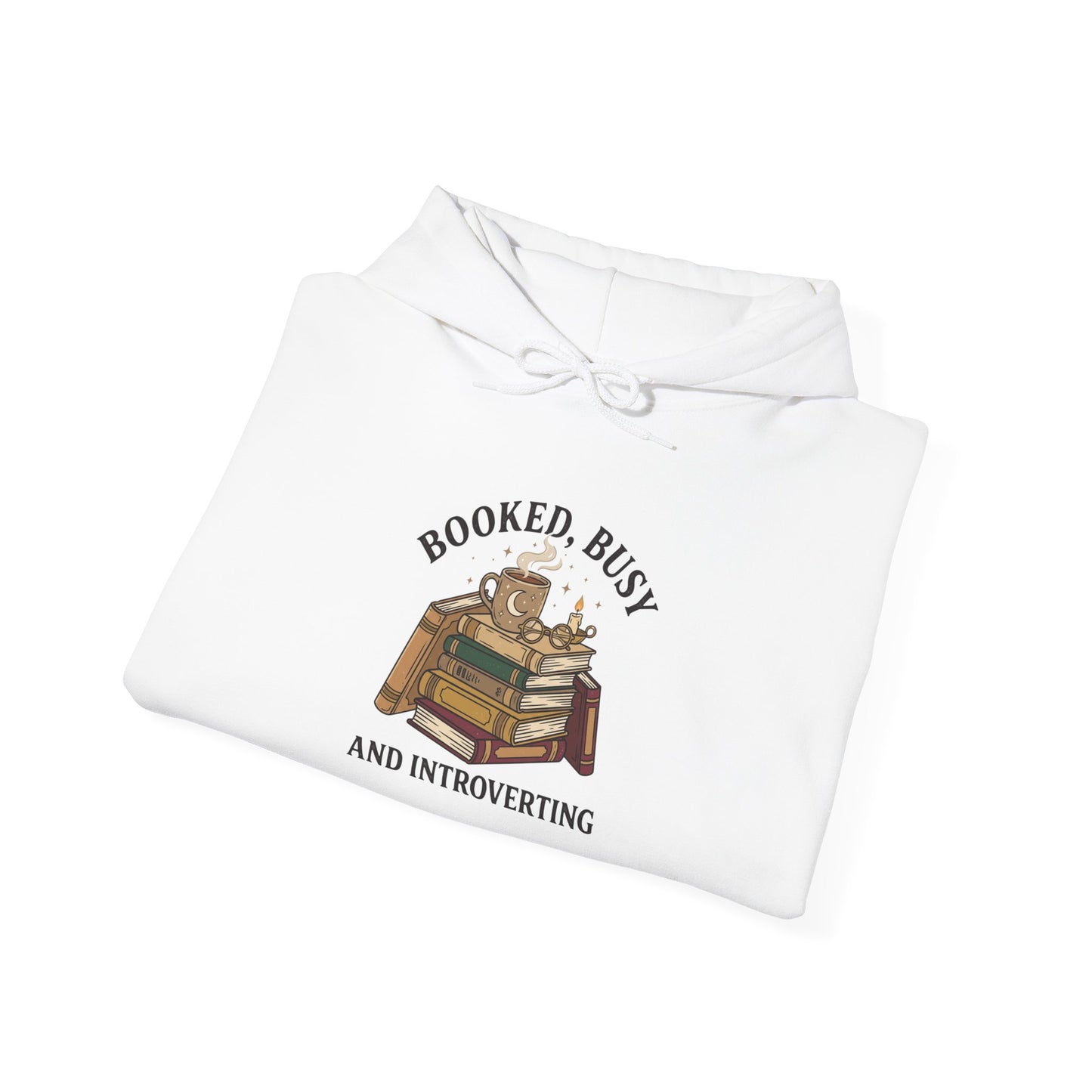 Booked Busy Book Lover Hoodie | Dark Academia Reading Sweatshirt