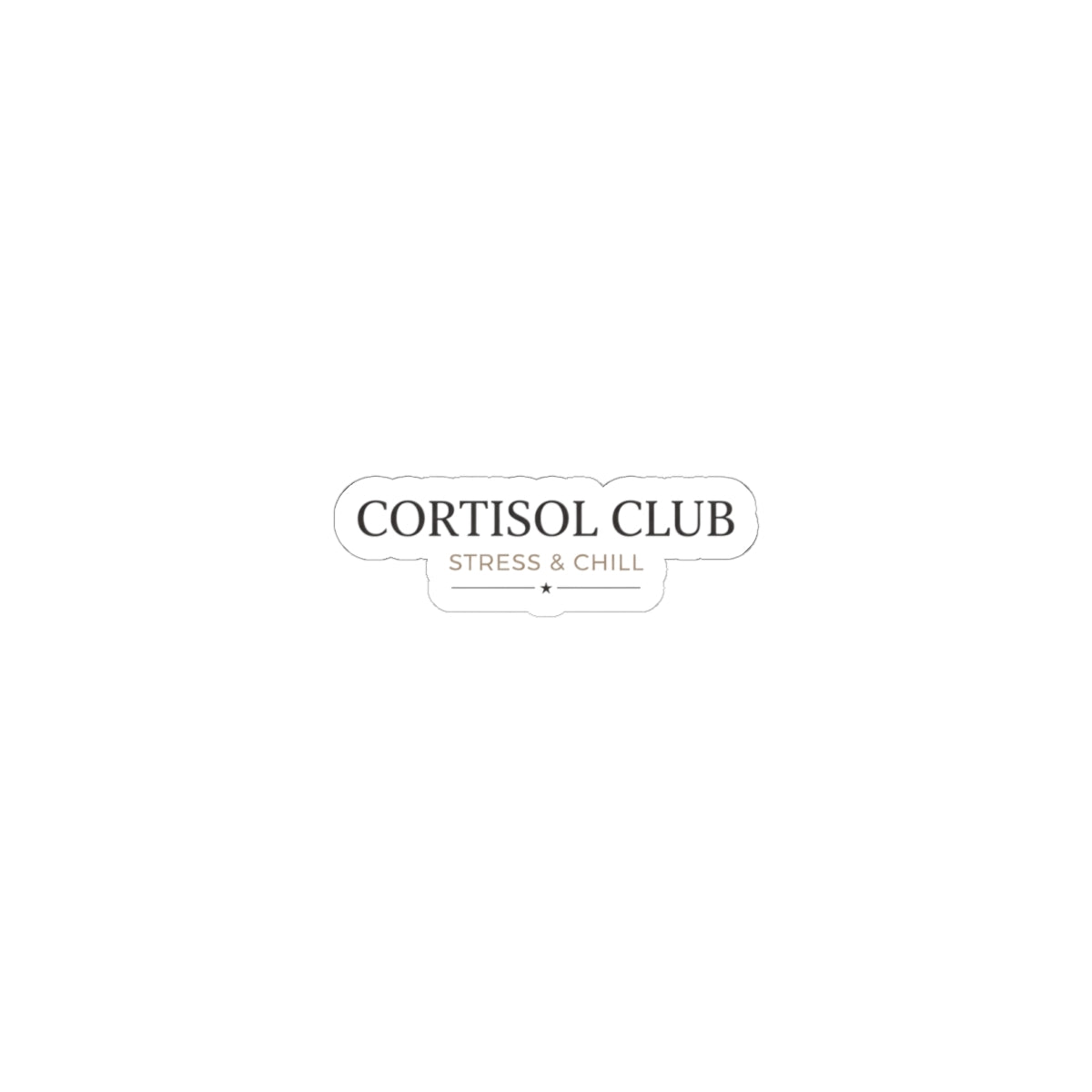 Cortisol Club Sticker | stress meme, anxiety humor, burnout satire