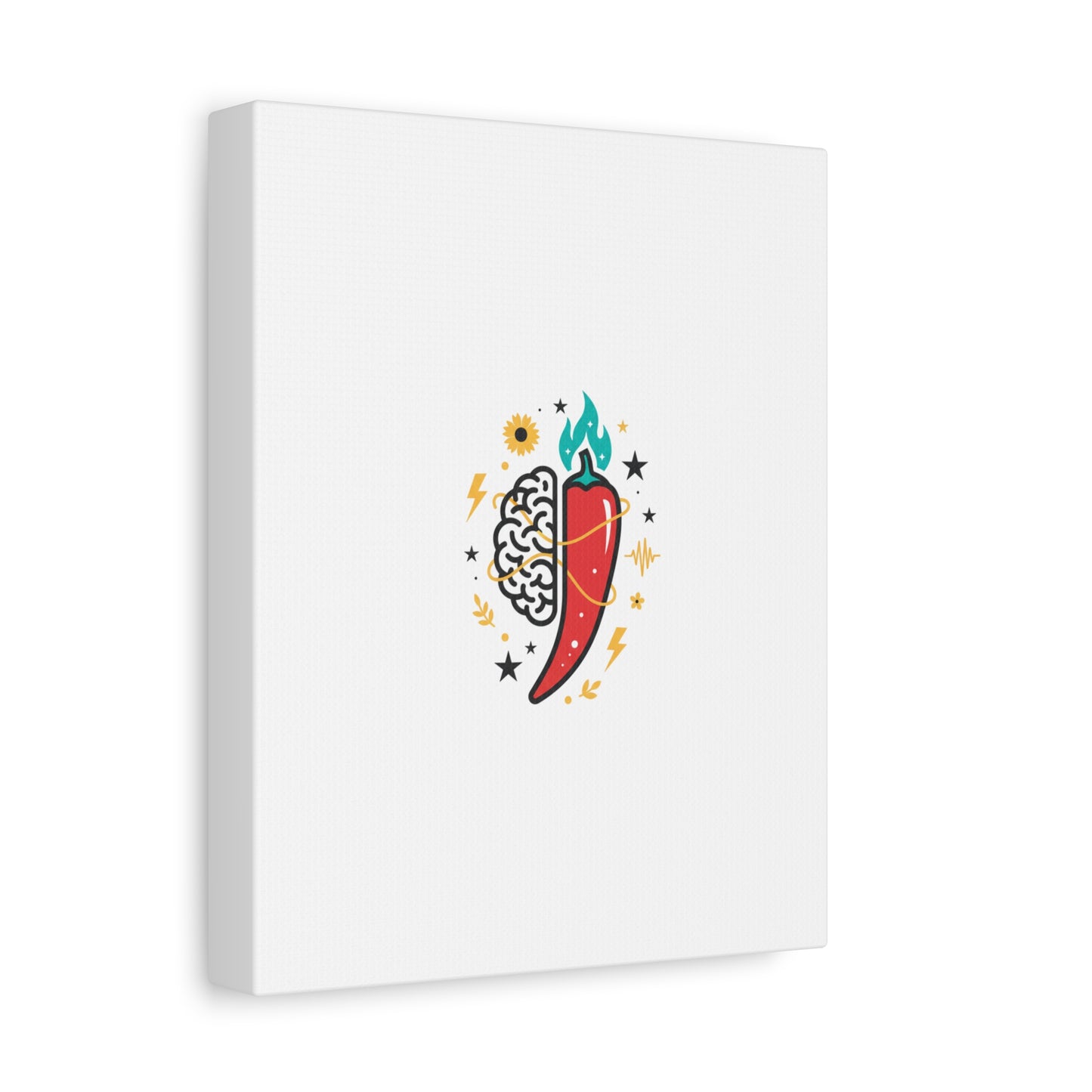 Neurodivergent Pride Brain & Chili Art Canvas | autism acceptance, autistic pride