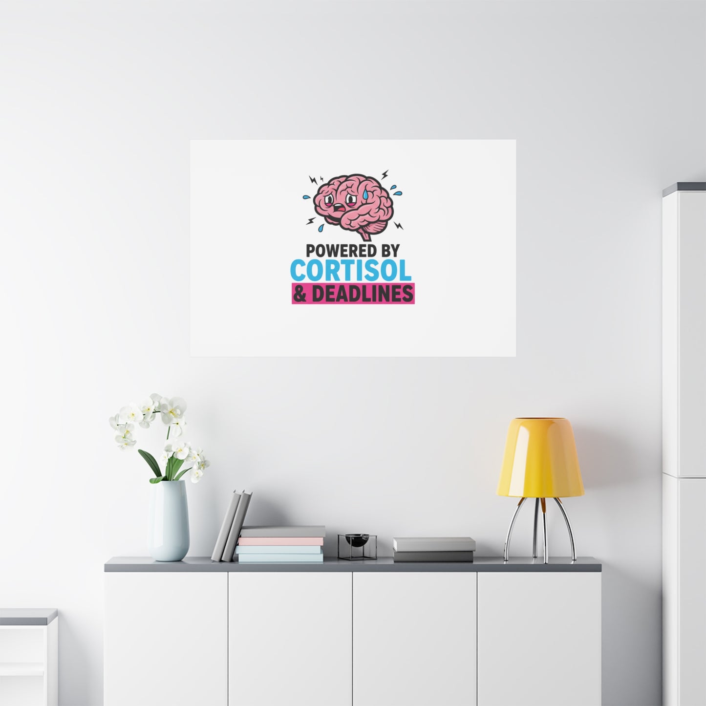 Powered by Cortisol & Deadlines Canvas | stress meme, burnout humor