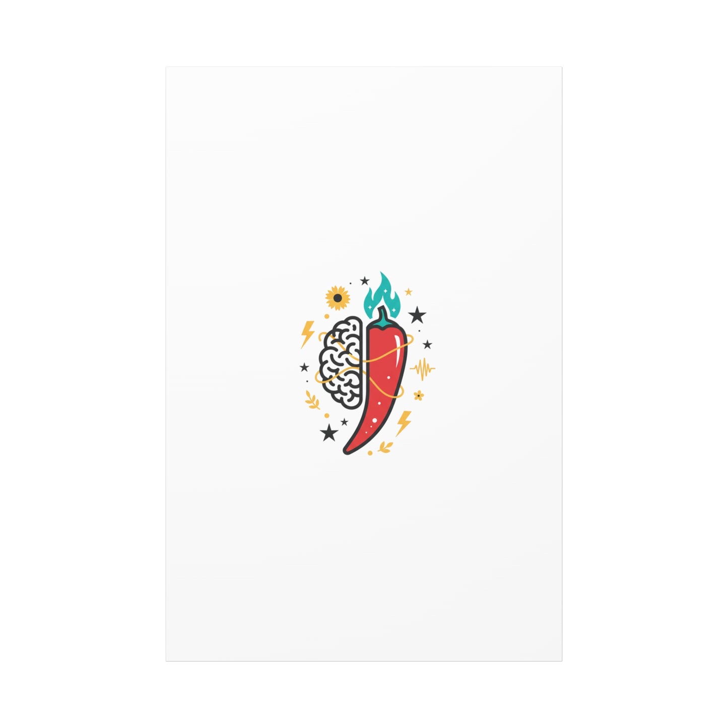 Neurodivergent Pride Brain & Chili Art Canvas | autism acceptance, autistic pride