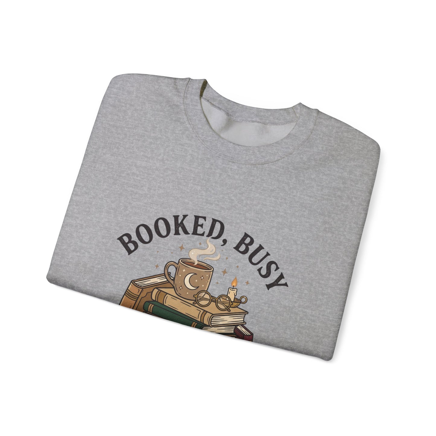 Booked Busy and Introverting Sweatshirt | Book Lover, Cozy Reader