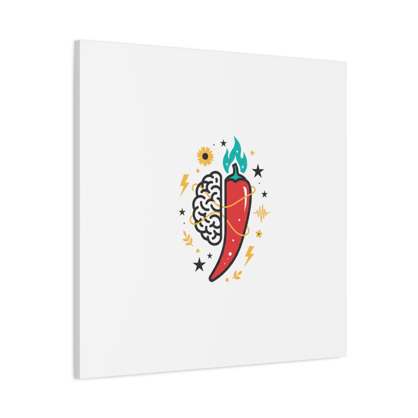 Neurodivergent Pride Brain & Chili Art Canvas | autism acceptance, autistic pride