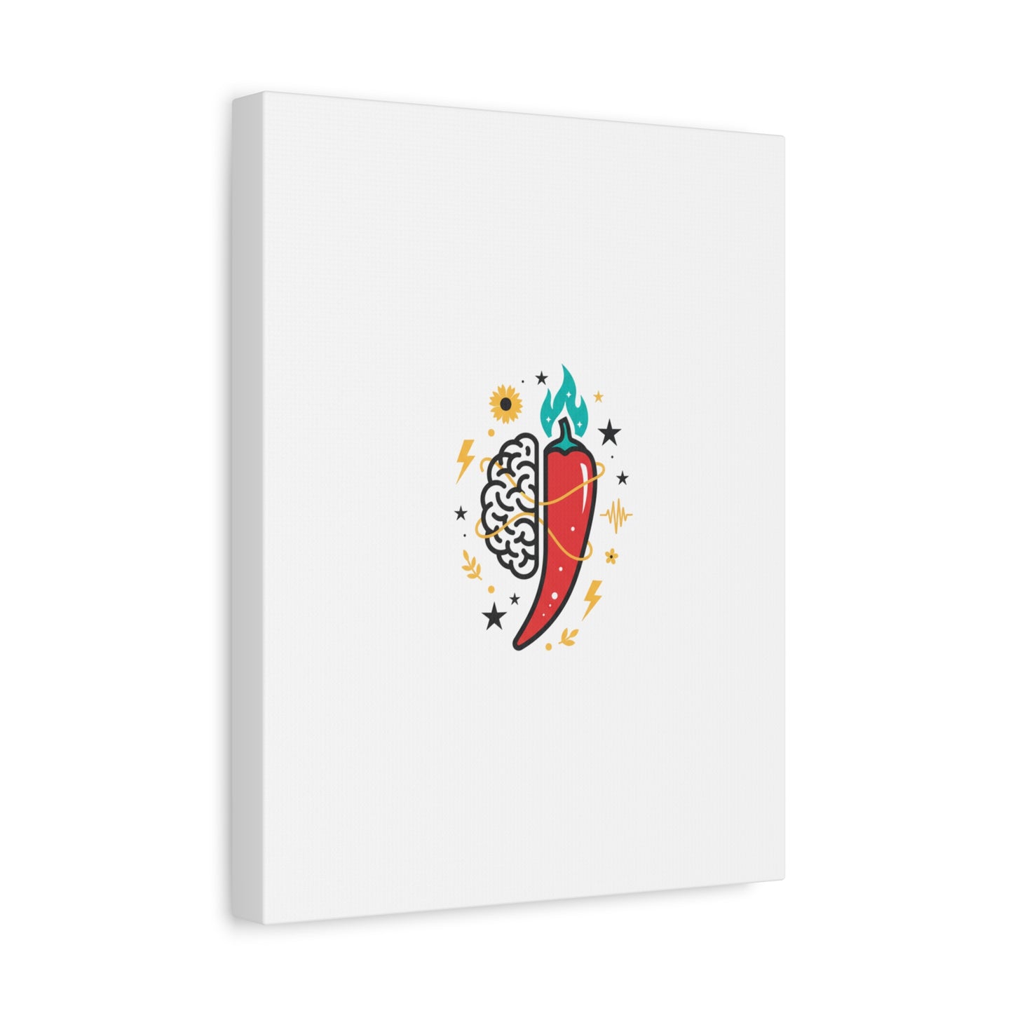 Neurodivergent Pride Brain & Chili Art Canvas | autism acceptance, autistic pride