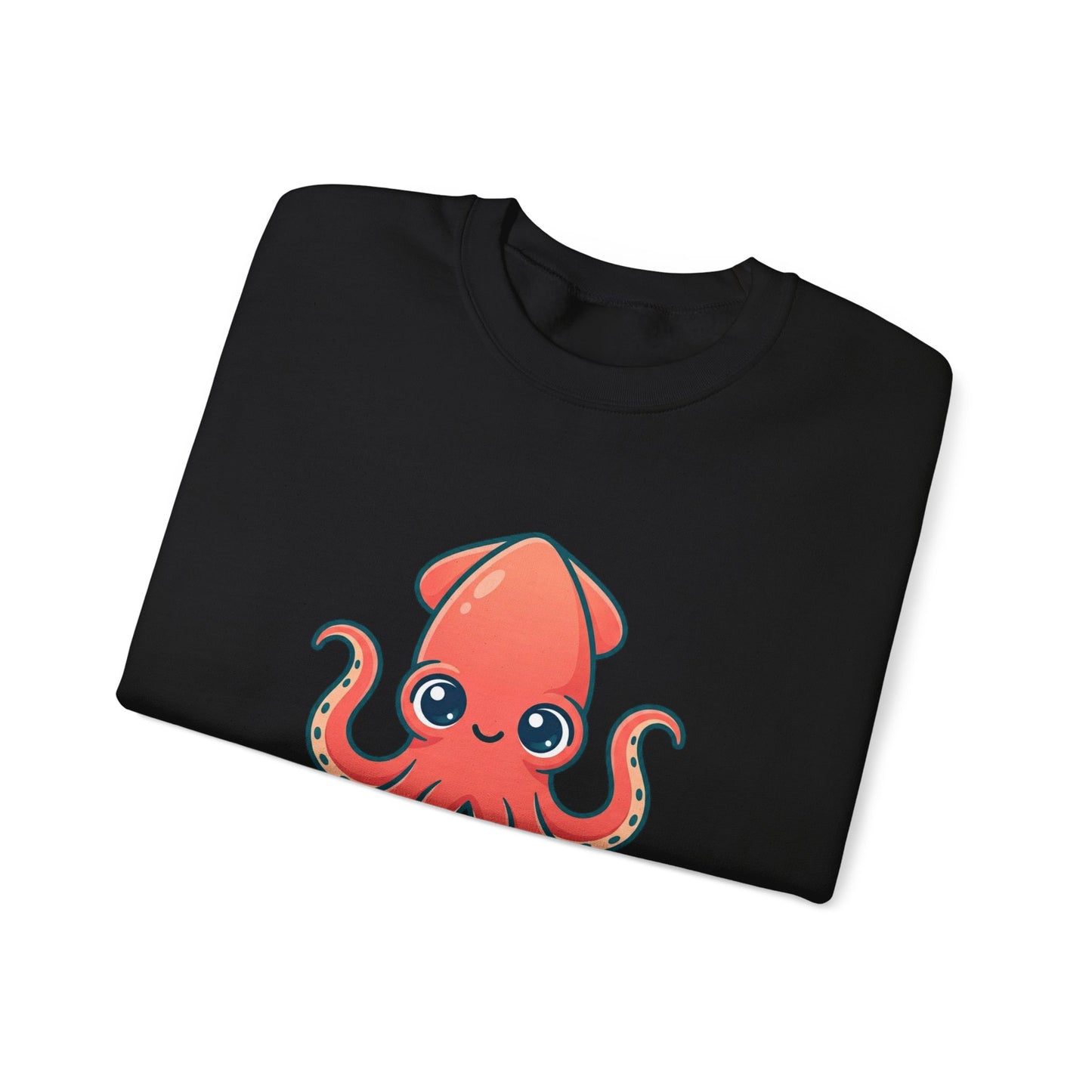 Cute Red Squid Crewneck Sweatshirt | book lover, cozy reader