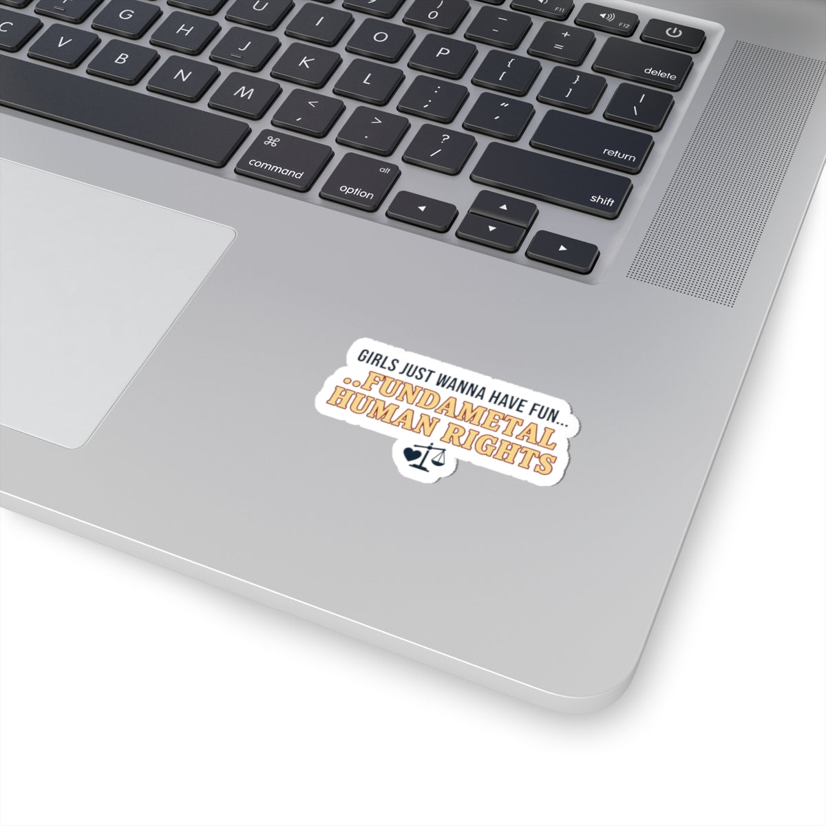 Fundamental Human Rights Kiss-Cut Stickers | IWD feminist slogan, equality design