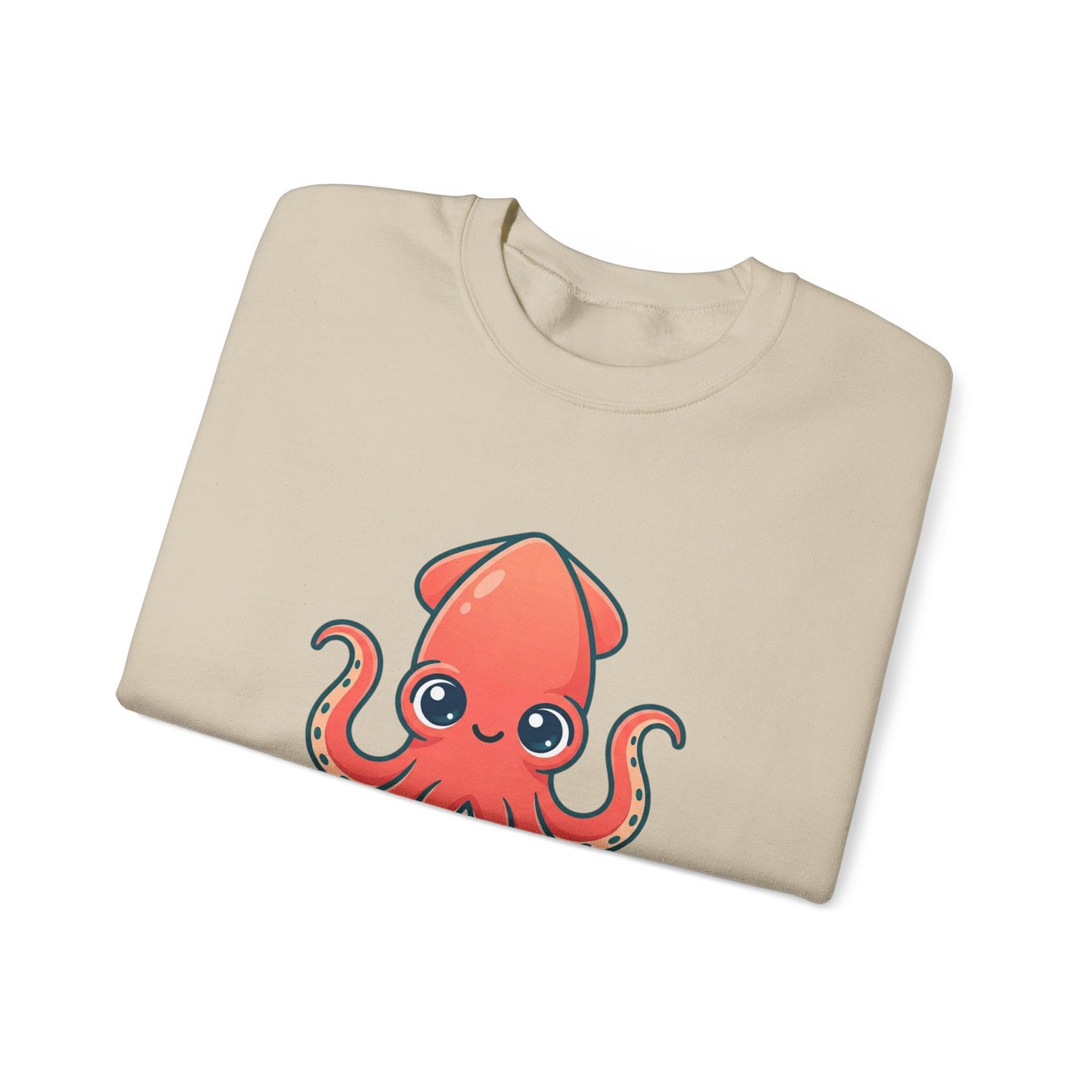Cute Red Squid Crewneck Sweatshirt | book lover, cozy reader