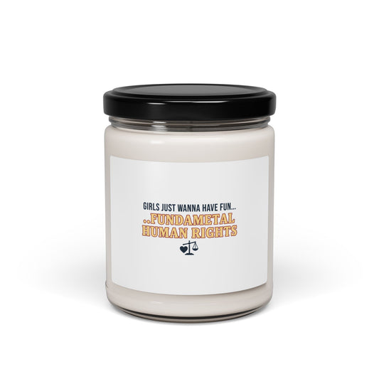 Fundamental Human Rights Soy Candle | International Women's Day, IWD Typography