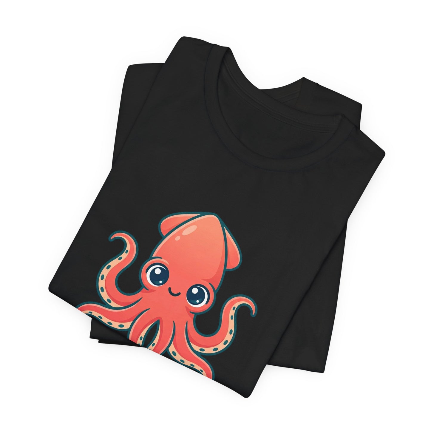 Cute Squid Illustration Tee | book lover shirt, cozy reader tee