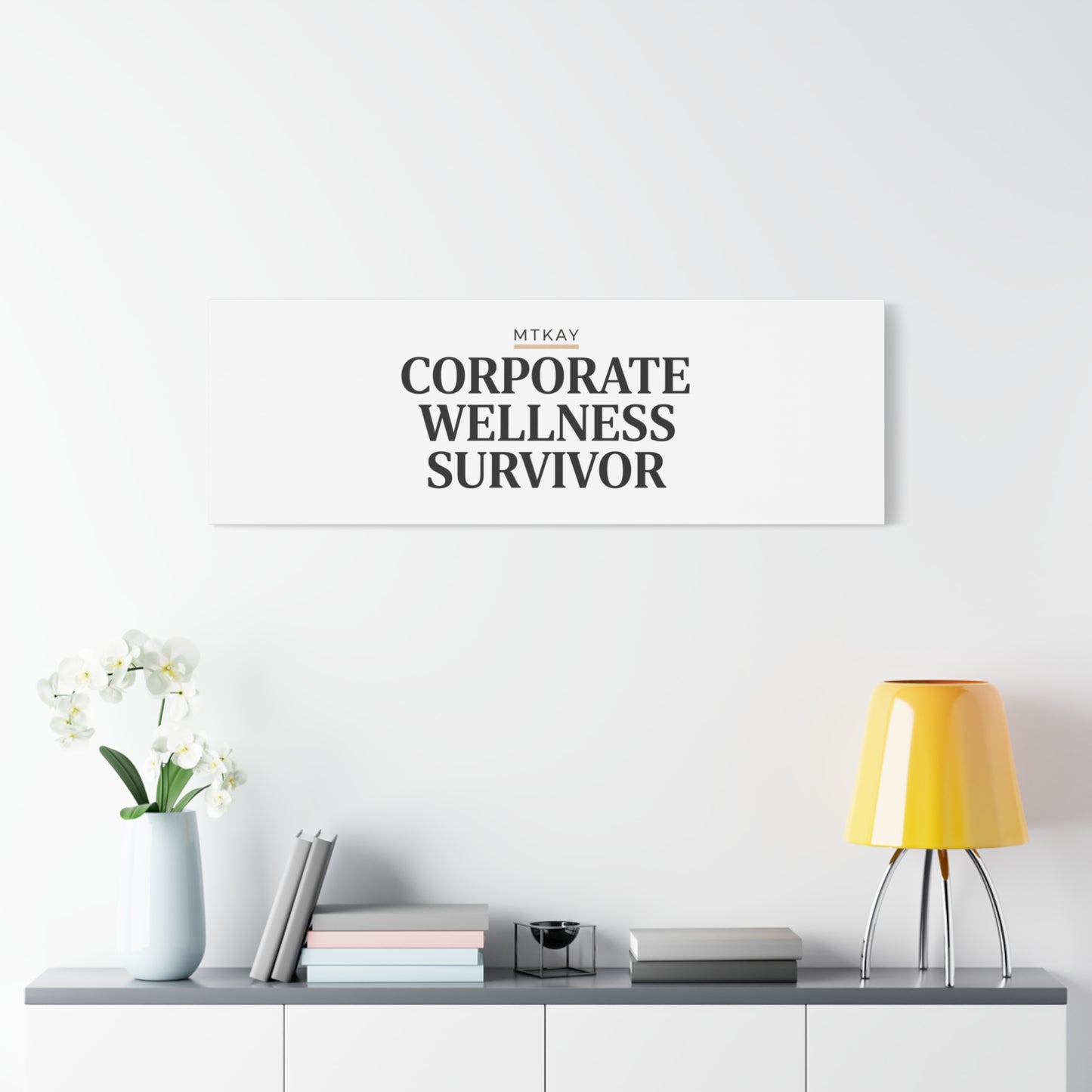 Corporate Wellness Survivor Canvas | cortisol shirt, stress meme, burnout humor