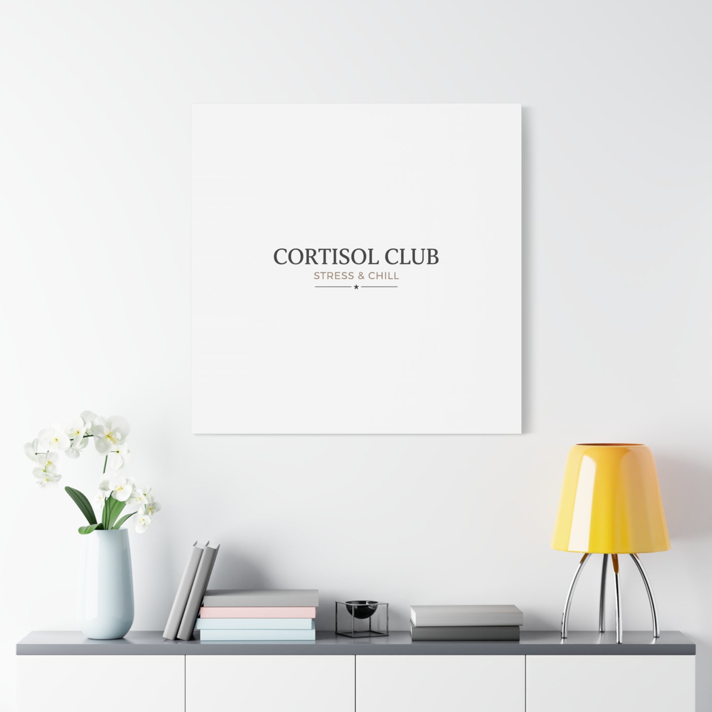 Cortisol Club Stress & Chill Canvas | stress meme, burnout humor