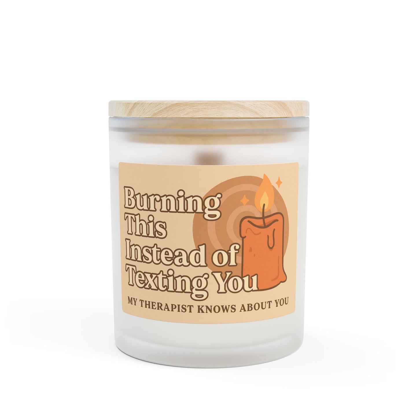 Therapeutic Candle, Relaxation Gift, Frosted Glass Decor, Scented Candle for Stress Relief, Unique Gift for Friends, Spa Day Essential