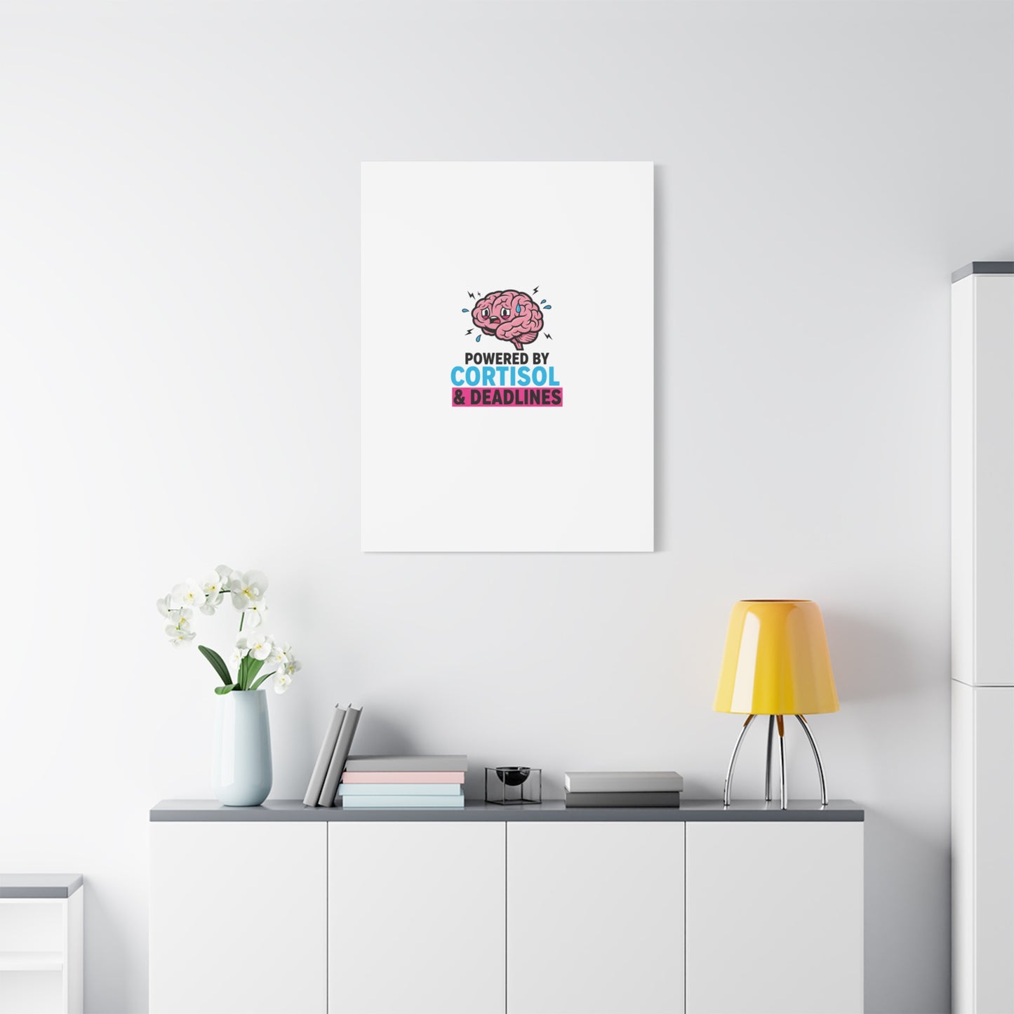 Powered by Cortisol & Deadlines Canvas | stress meme, burnout humor
