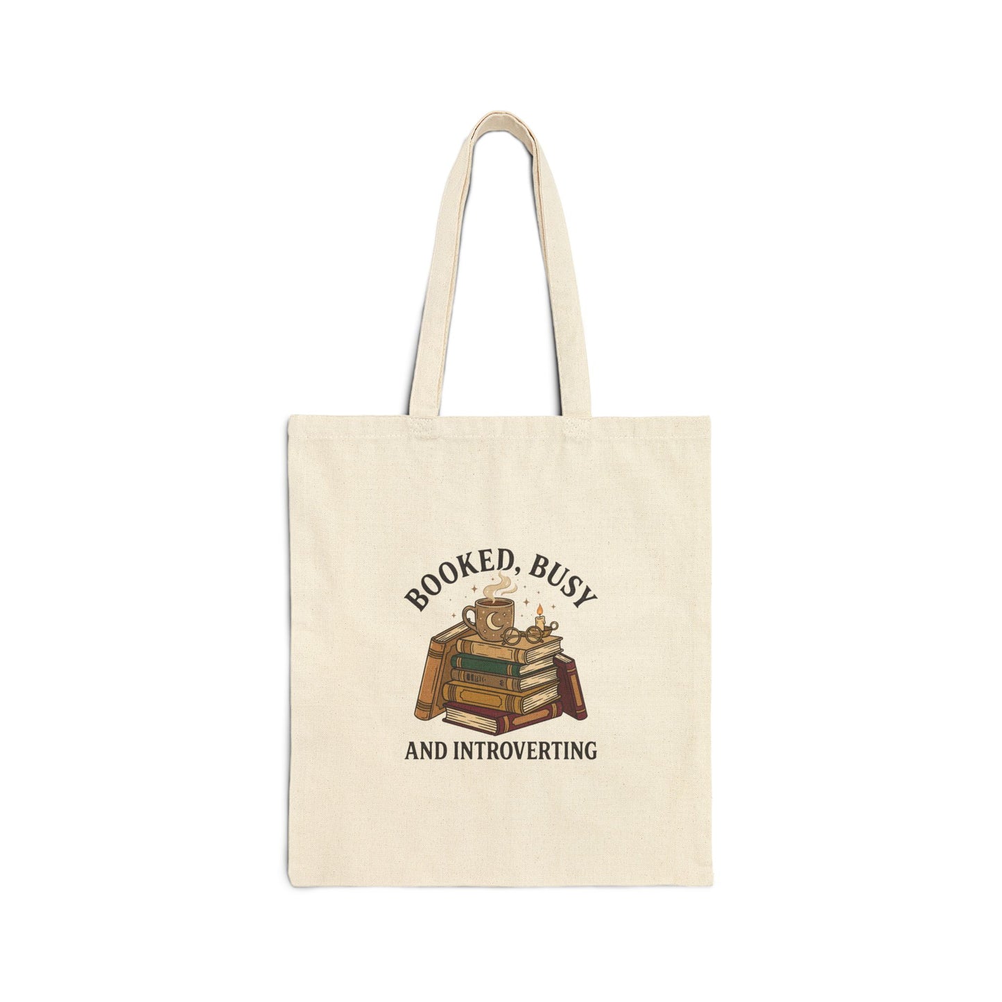 Booked Busy and Introverting Canvas Tote | Book Lover, Library Tote