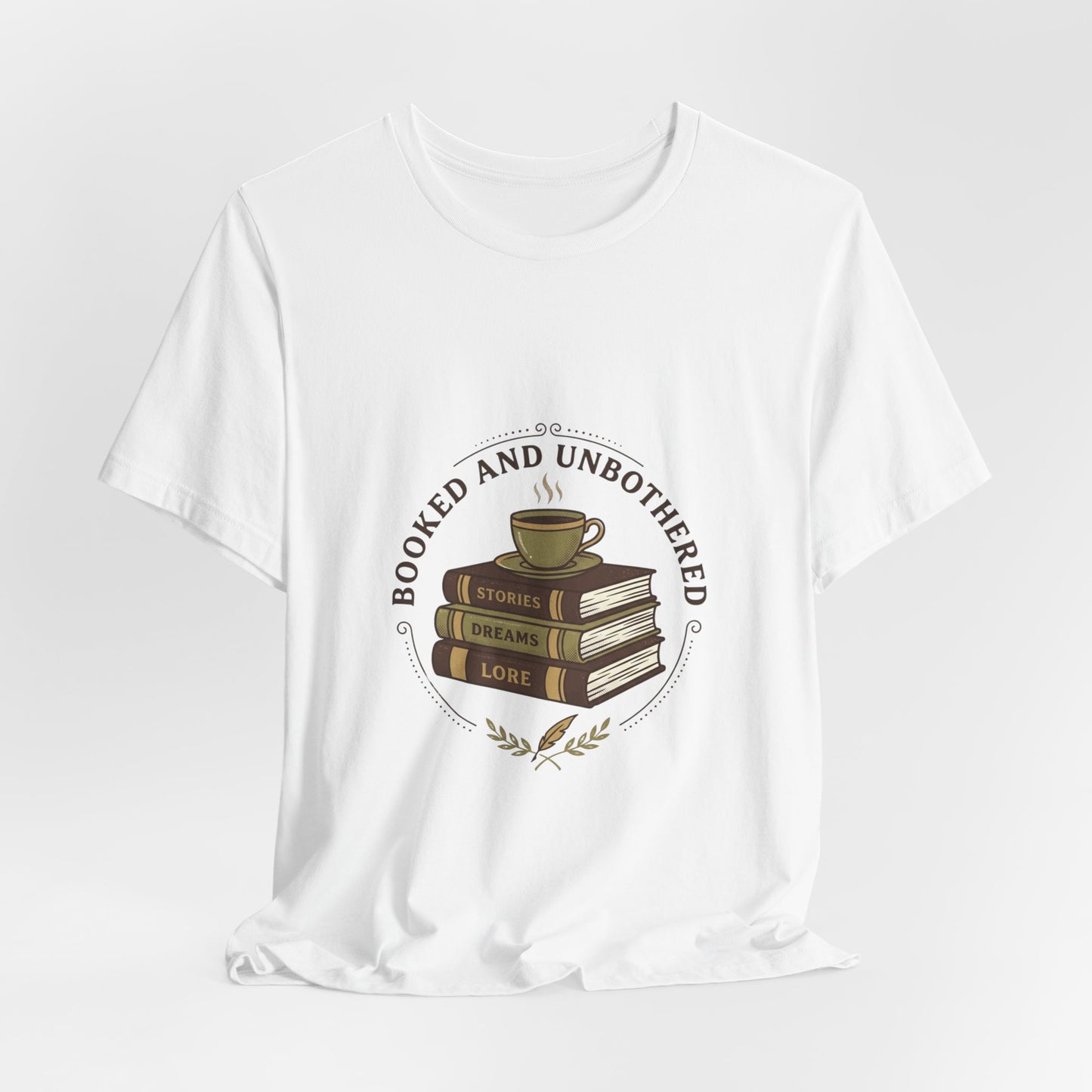 Booked and Unbothered T-Shirt | Book Lover shirt, cozy reader tee