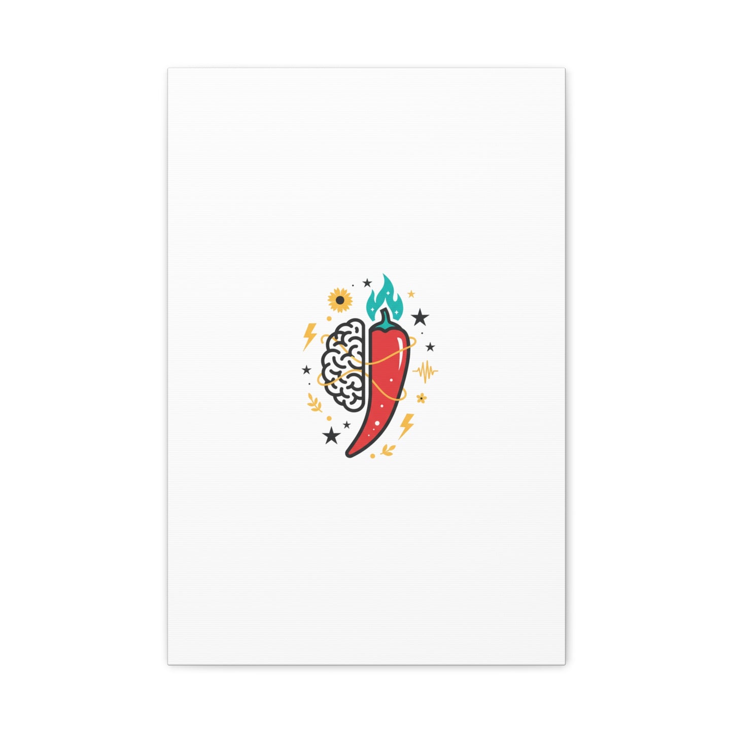 Neurodivergent Pride Brain & Chili Art Canvas | autism acceptance, autistic pride