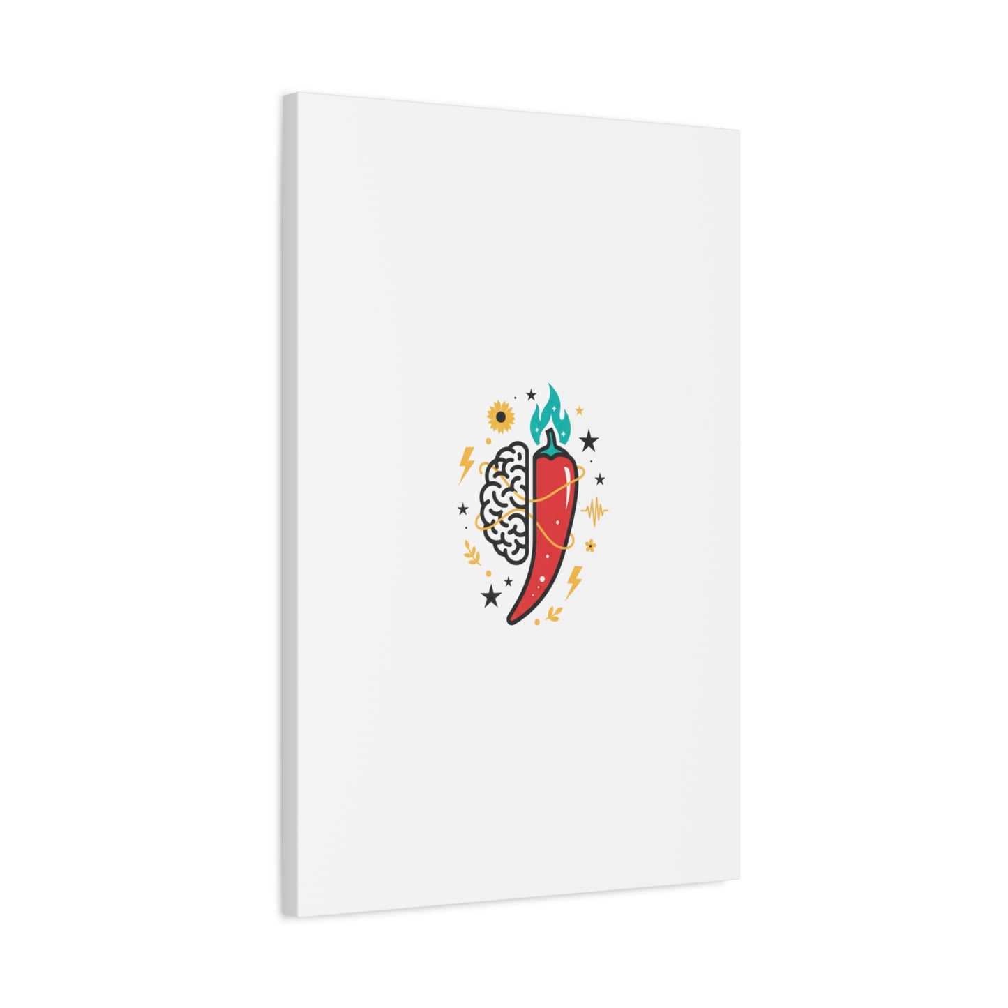 Neurodivergent Pride Brain & Chili Art Canvas | autism acceptance, autistic pride